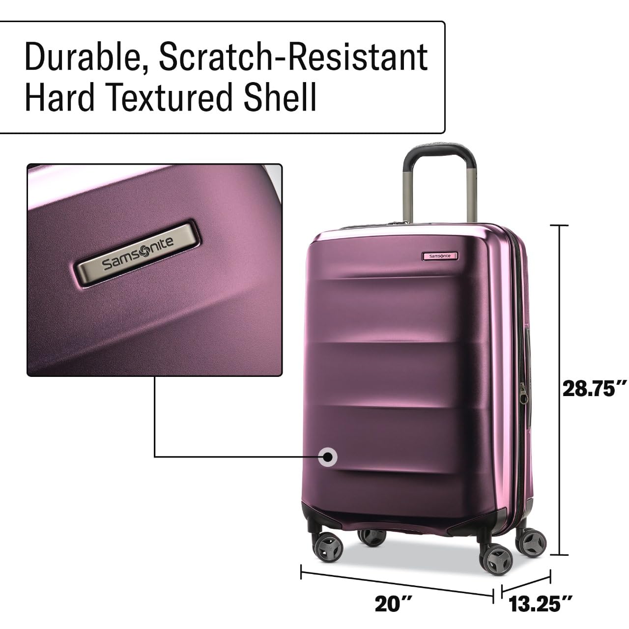 Samsonite Octiv Hardside Spinner ( Amethyst Purple , Check-Large 28 ) Amethyst Purple Check Large 28 U20