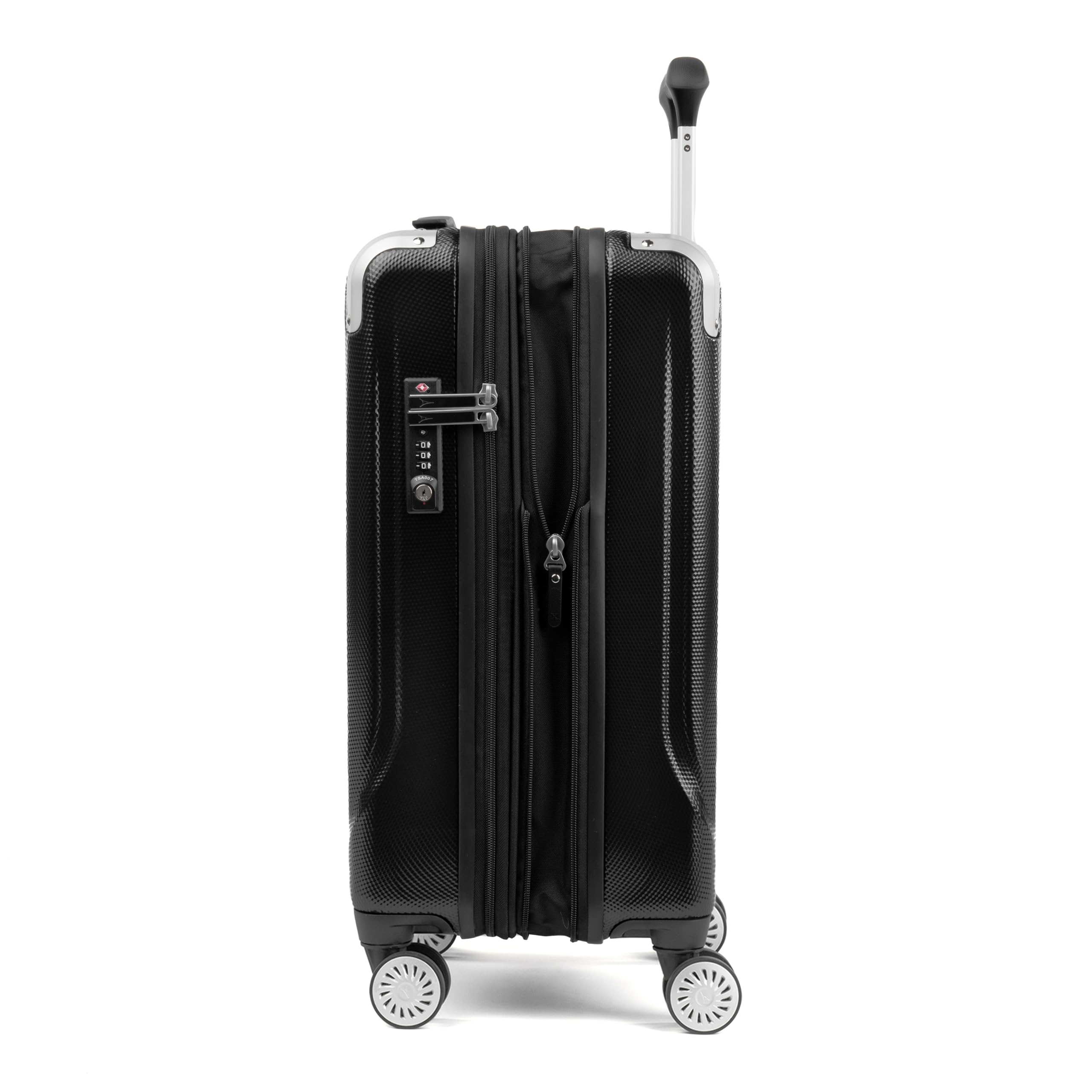 Travelpro Pathways 3 Hardside Expandable Luggage, 8 Spinner Wheels, Lightweight Hard Shell Suitcase ( Black Knight , 3 Piece Set (21/25/28) ) Black Knight 3 Piece Set 21 25 28 U1