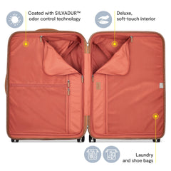 DELSEY Paris Chatelet Air 2.0 Hardside Luggage with Spinner Wheels ( Chocolate Brown , Checked-26 Inch Trunk ) Chocolate Brown Checked 26 Inch Trunk U4