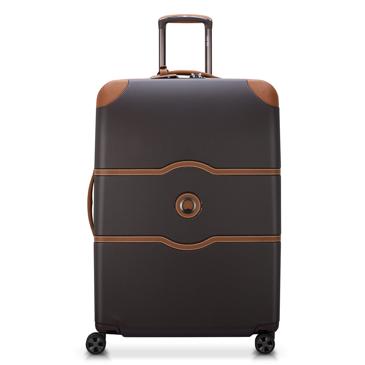 DELSEY Paris Chatelet Air 2.0 Hardside Luggage with Spinner Wheels ( Chocolate Brown , Checked-Large 28 Inch ) Chocolate Brown Checked Large 28 Inch U1