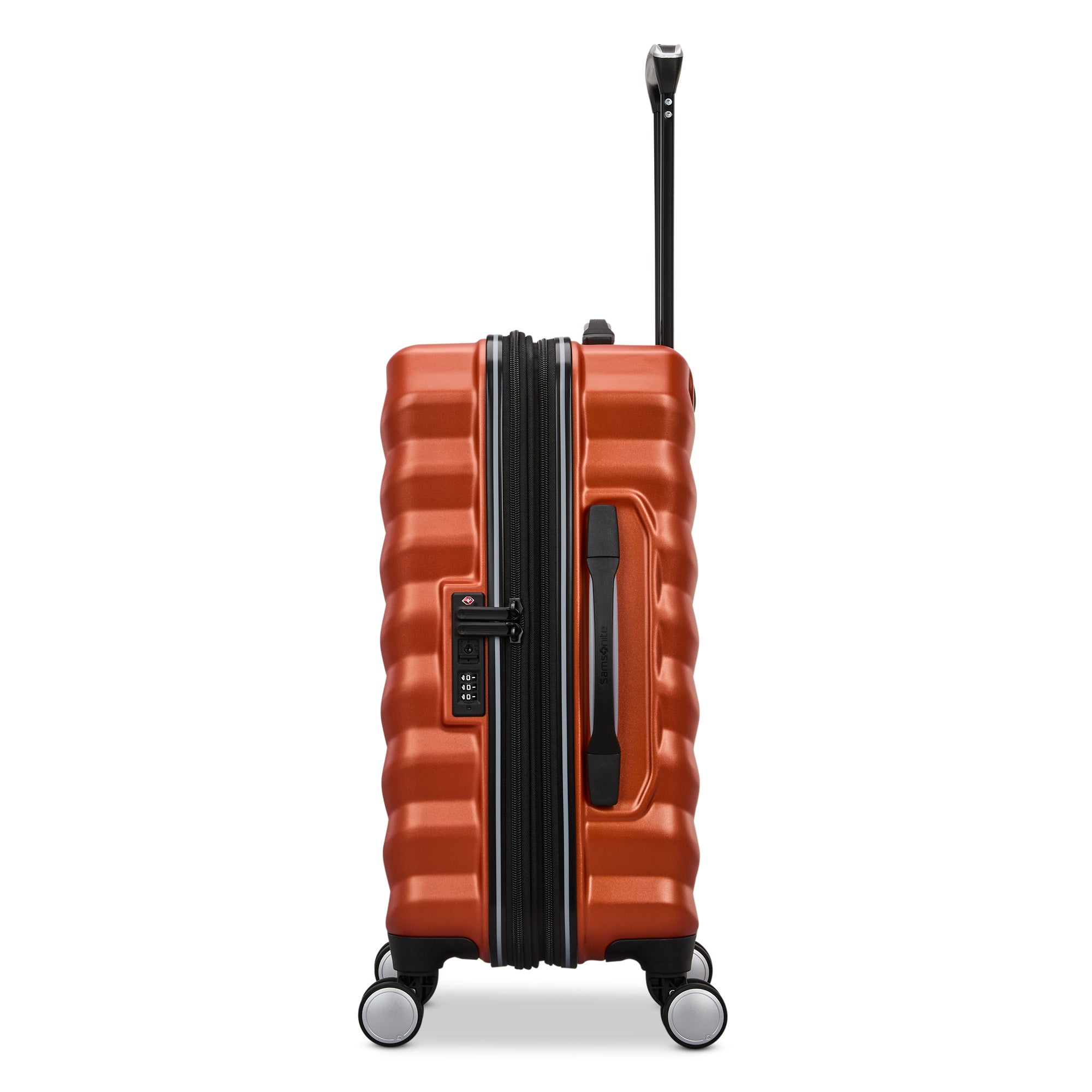 Samsonite Hard-Sided 20-Inch Lightweight Carry On Expandable Element Suitcase: Durable, 360 Spinner Wheels, Adjustable Telescopic Handle, TSA-Approved Lock ( Copper Orange , 20-Inch Carry-On ) Copper Orange 20 Inch Carry On U1