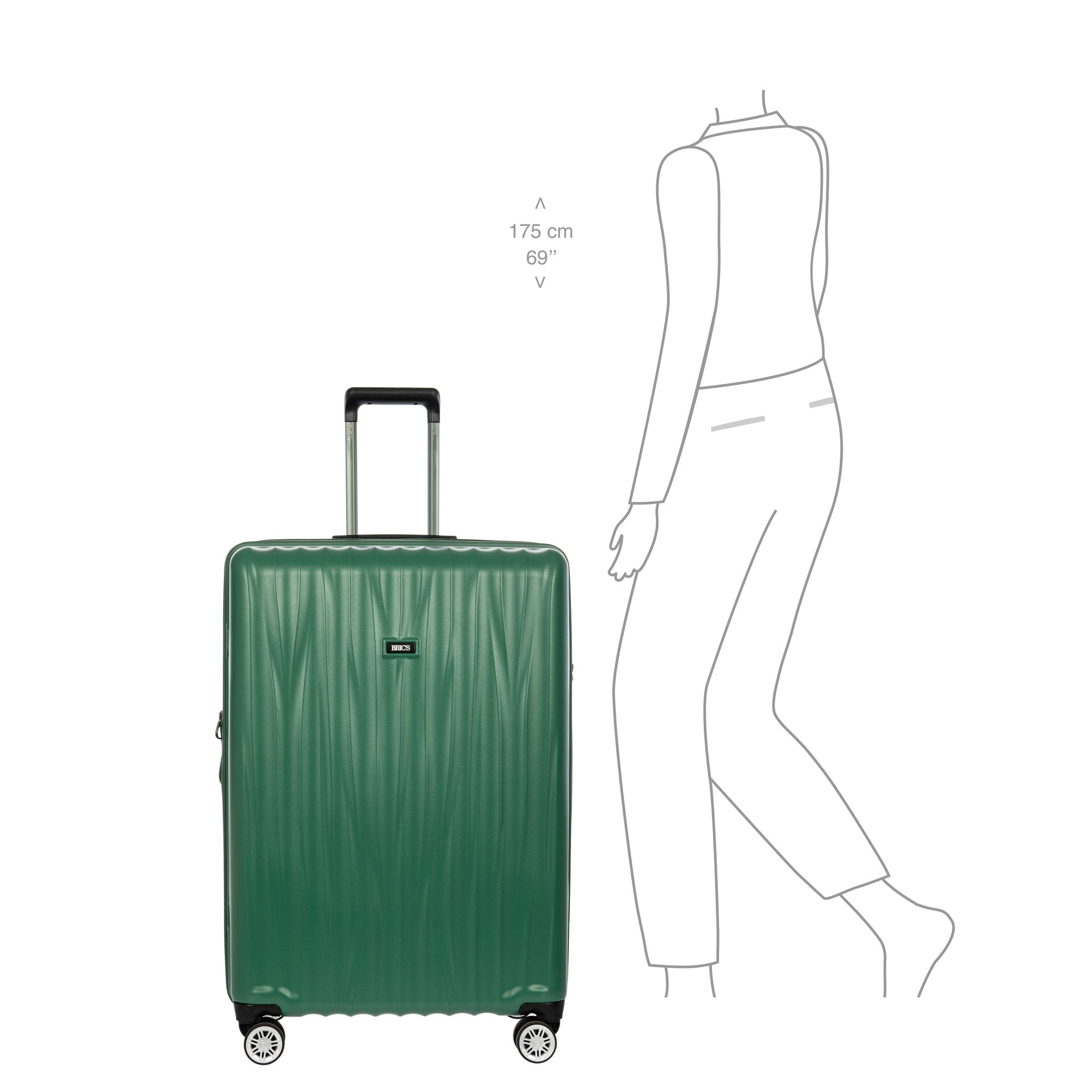Bric's Cervia 30" Expandable Spinner ( Dark Emerald , 30-Inch ) Dark Emerald 30 Inch U4