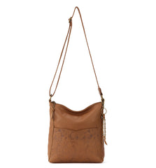 The Sak Lucia Leather Crossbody Tobacco Floral Embossed One Size U1