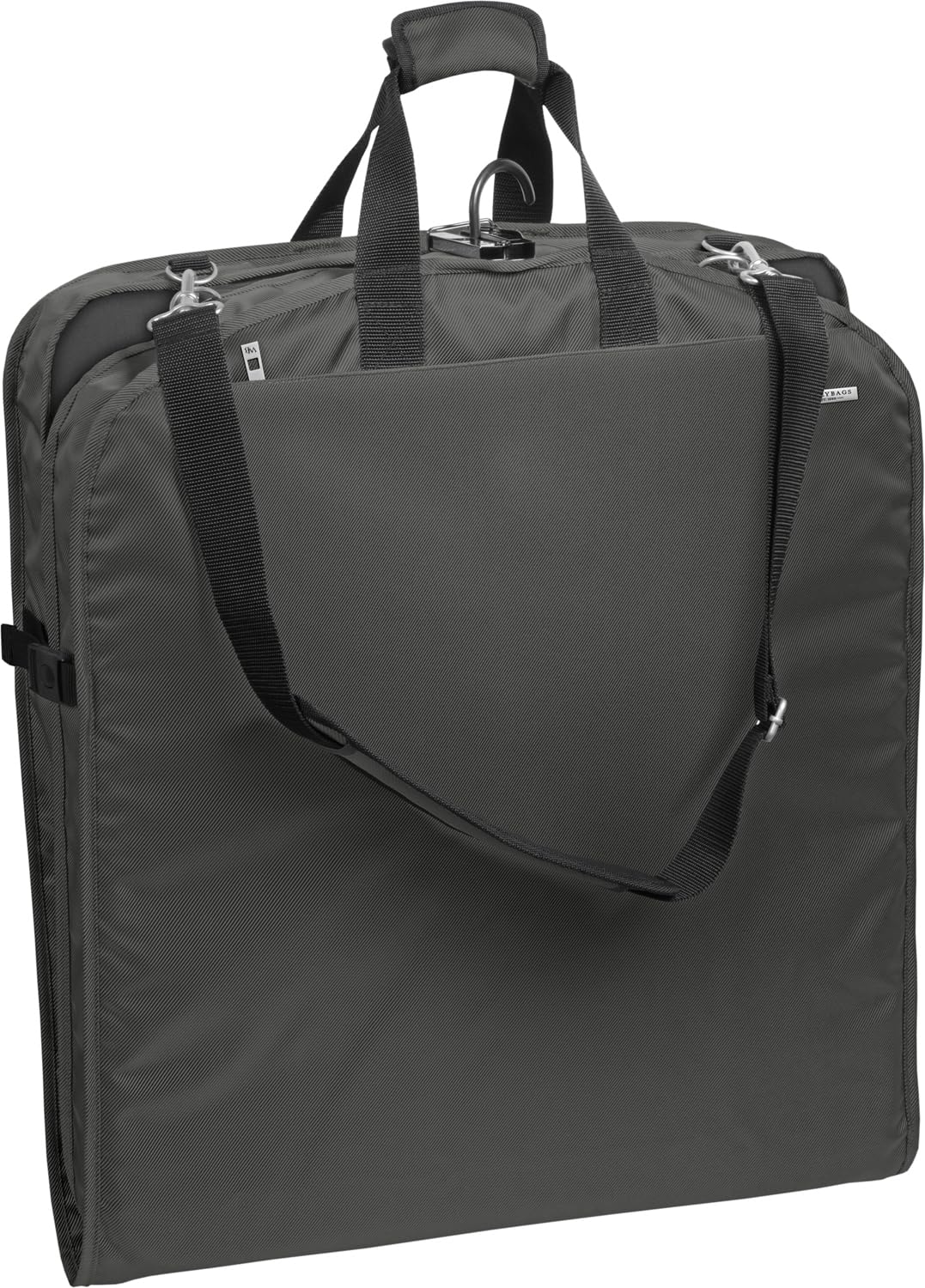 WallyBags 52" Premium Travel Garment Bag with shoulder strap and two large pockets ( Grey , 52-Inch ) Grey 52 Inch U1