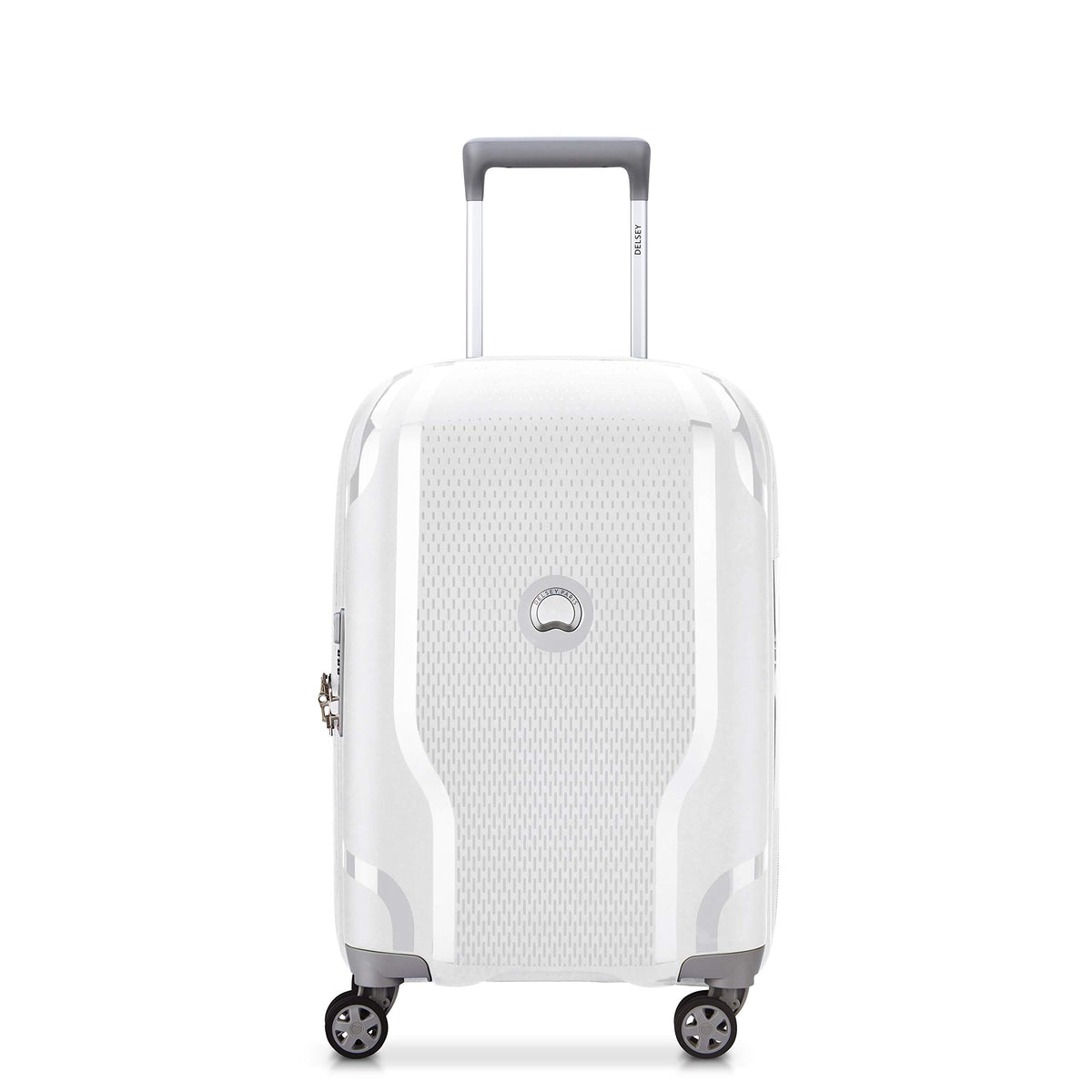 DELSEY Paris Clavel Hardside Expandable Luggage with Spinner Wheels ( WHITE , Carry-On 19 Inch ) WHITE Carry On 19 Inch U10
