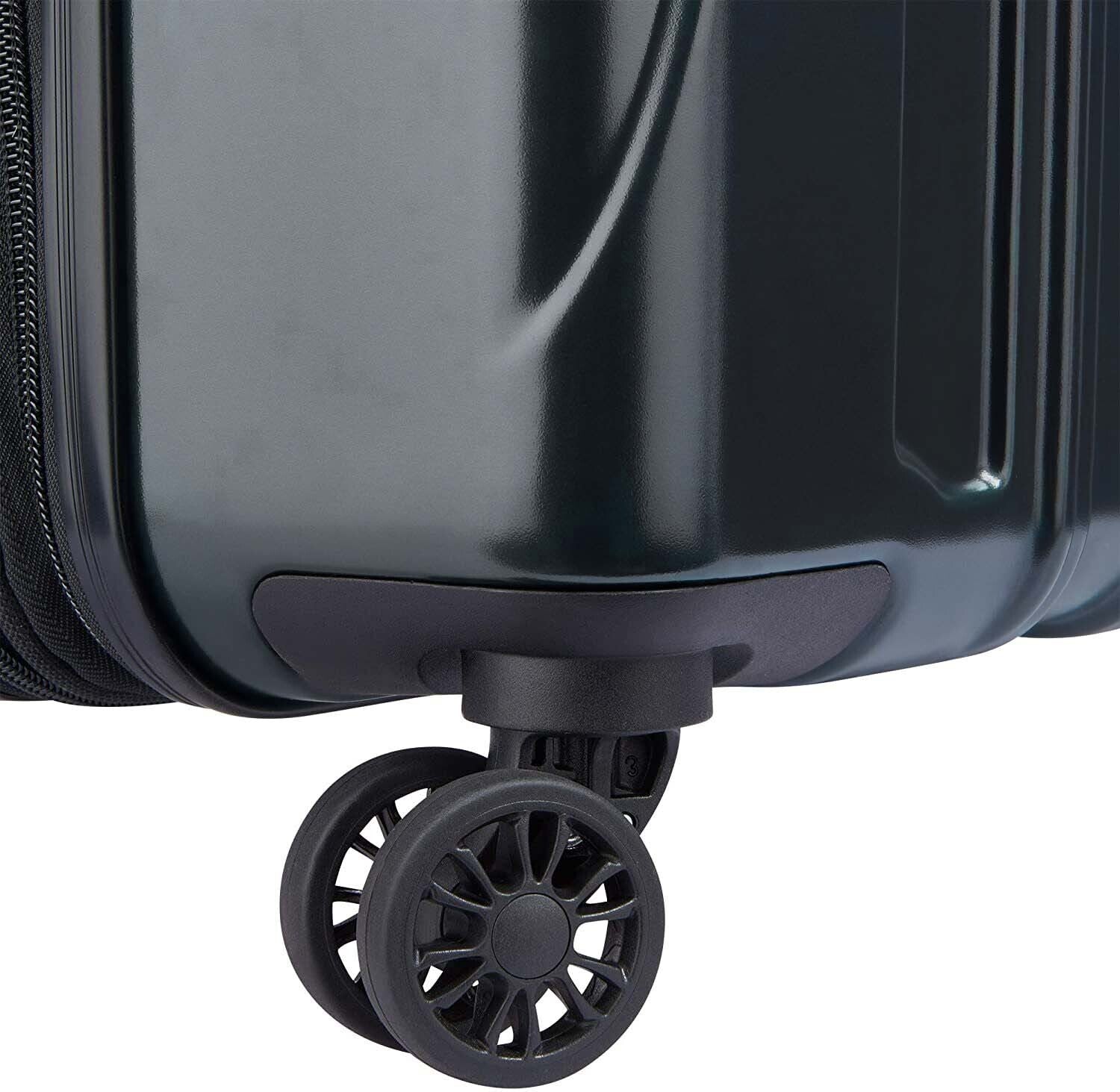 DELSEY Paris Helium Aero Hardside Expandable Luggage with Spinner Wheels Teal Carry On 19 Inch U5