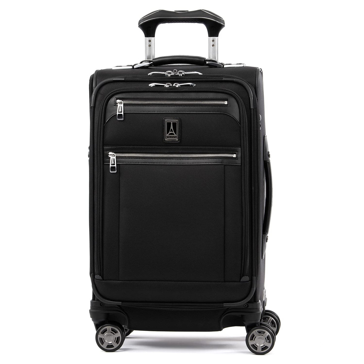 Travelpro Platinum Elite Softside Expandable Checked Luggage, 8 Wheel Spinner Large Suitcase, TSA Lock, Men and Women ( Shadow Black , Carry-On 21-Inch ) Shadow Black Carry On 21 Inch U26