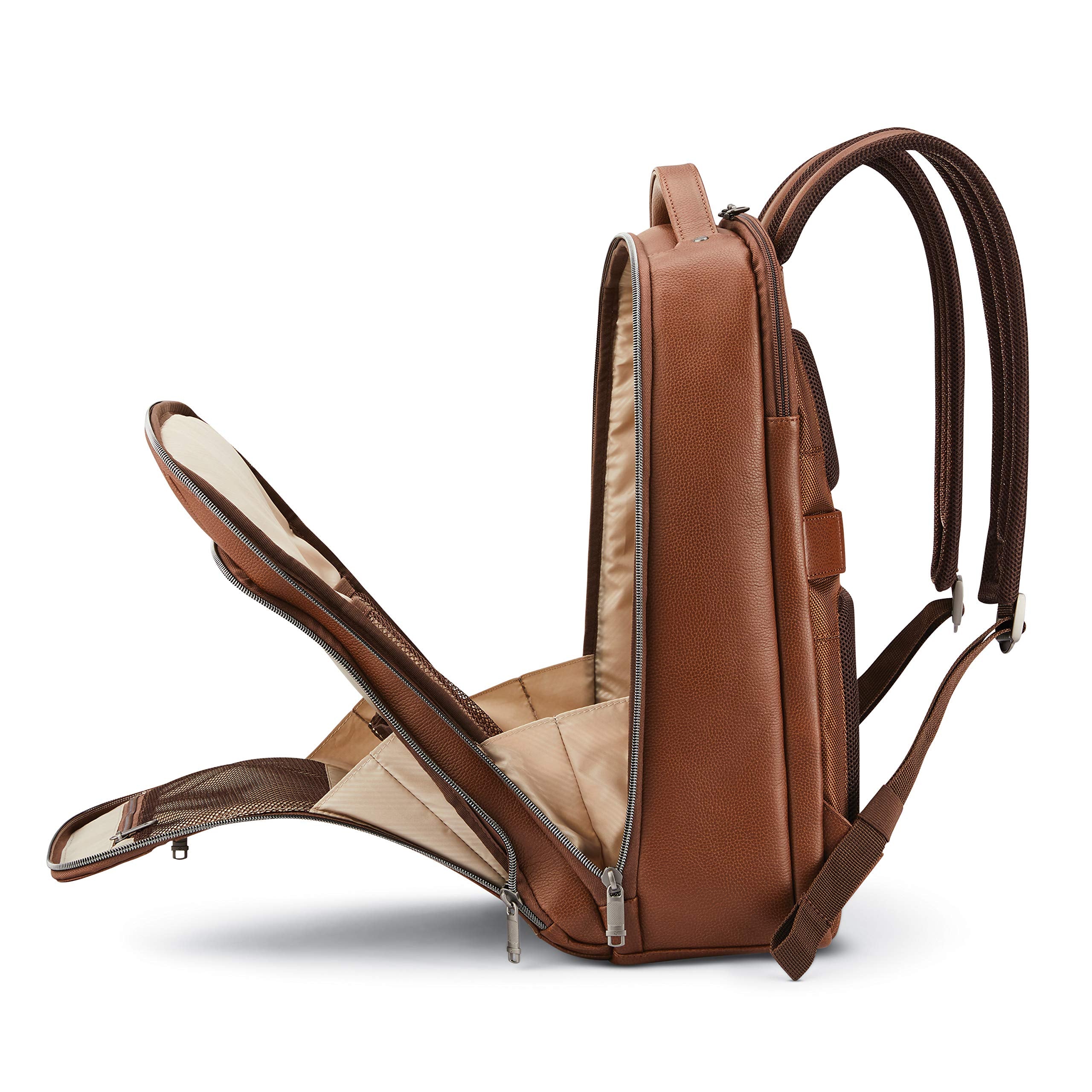 Samsonite Classic Leather Backpack ( Brown , One Size ) Brown One Size U1