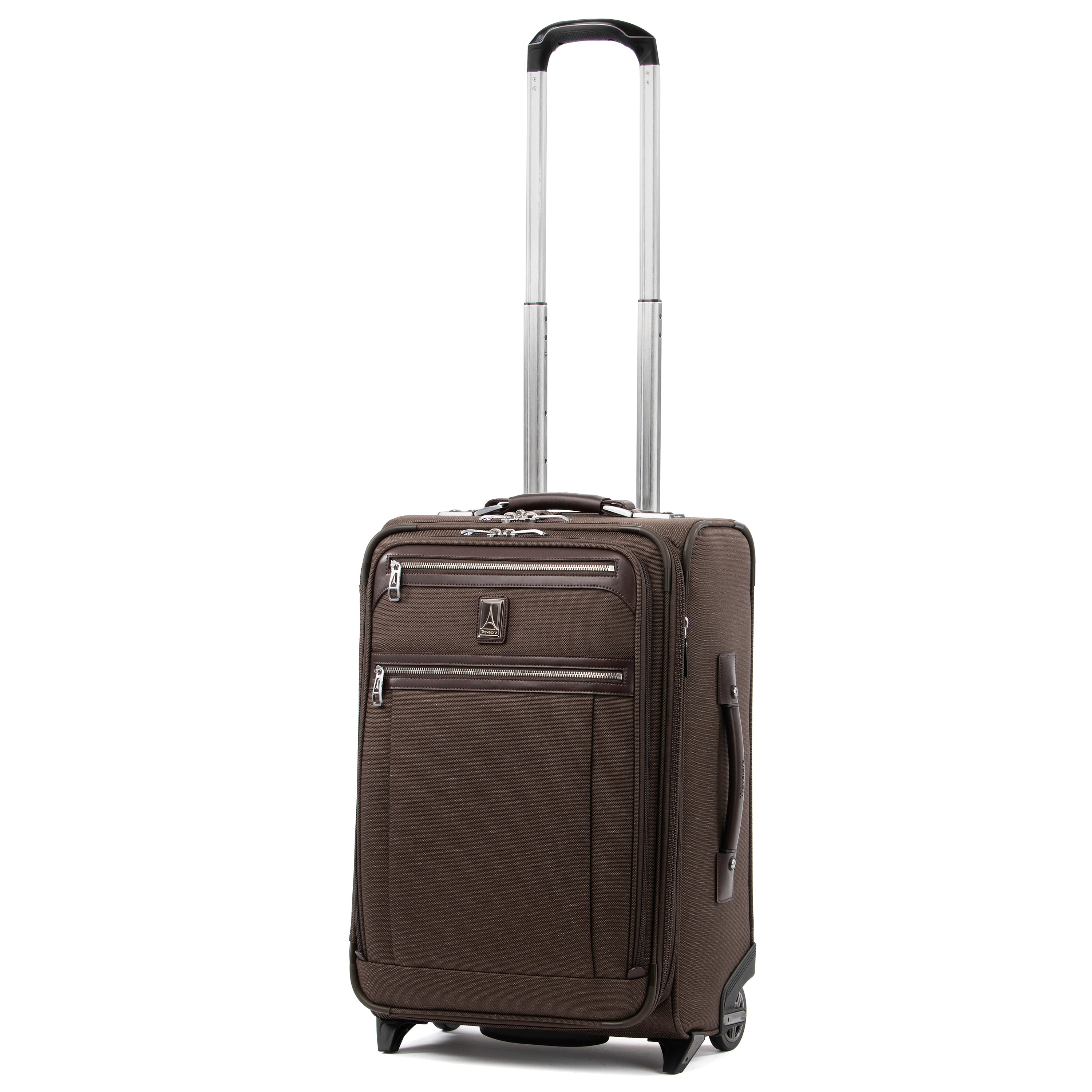 Travelpro Platinum Elite Softside Expandable Luggage, 2 Wheel Upright Suitcase, USB Port, Men and Women ( Rich Espresso , Carry-On 22-Inch ) Rich Espresso Carry On 22 Inch U3