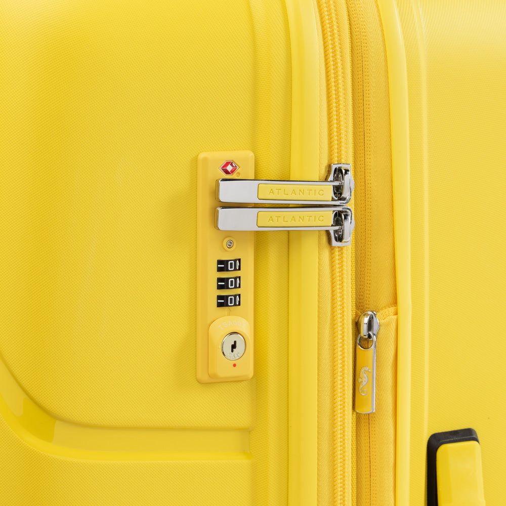 Atlantic Convertible Medium to Large Checked Expandable Hardside Spinner ( Sunshine Yellow , Medium-Large Check In ) Sunshine Yellow Medium Large Check In U5