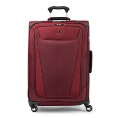 Travelpro Maxlite 5 Softside Expandable Luggage with 4 Spinner Wheels, Lightweight Suitcase, Men and Women Burgundy Checked Medium 25 Inch U13