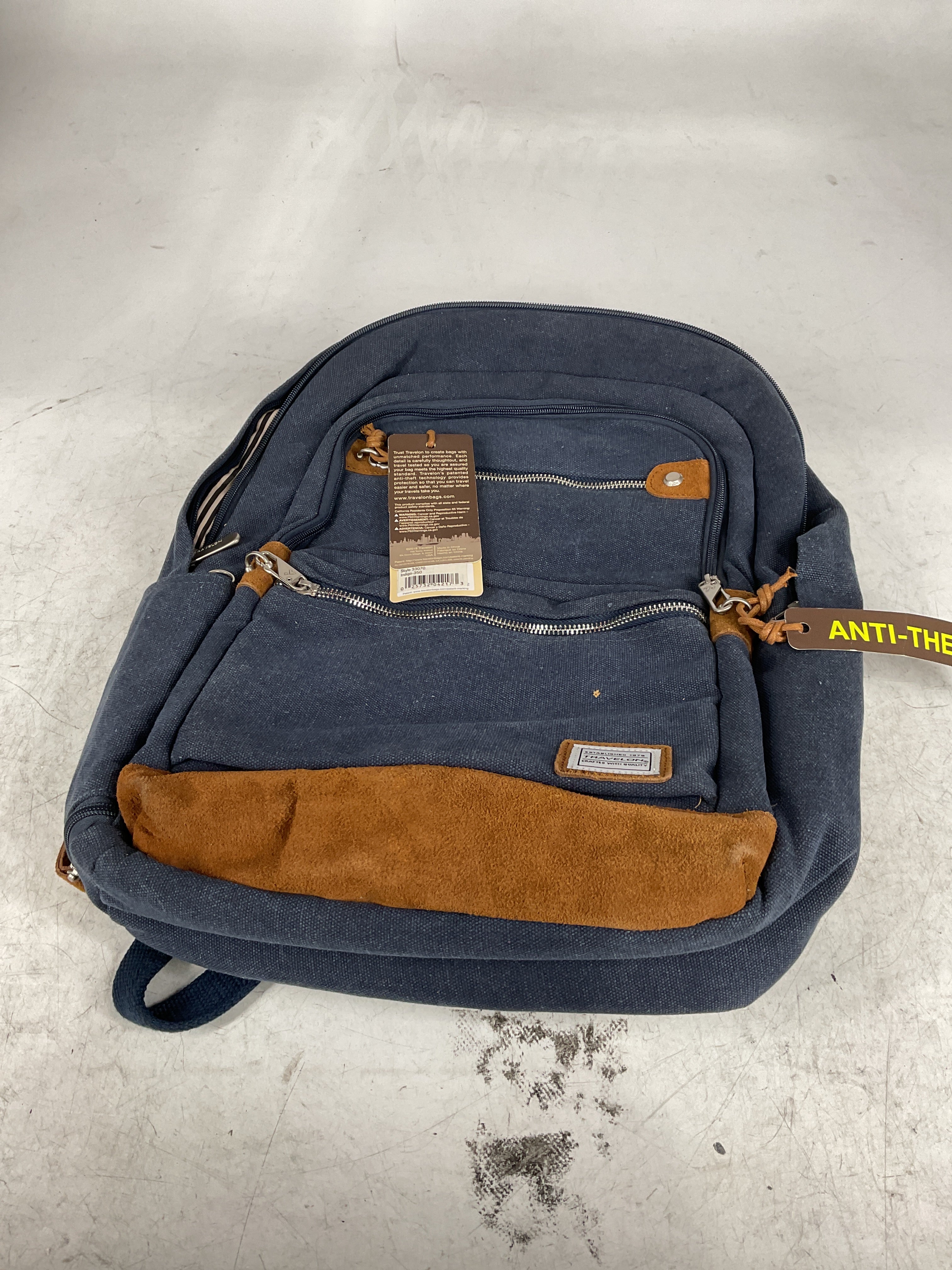 Travelon: Heritage - Anti-Theft Backpack, Indigo, 13 x 17.5 x 6 U1