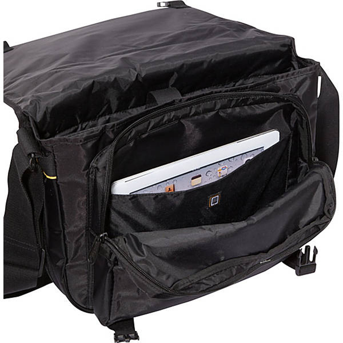 A.Saks EXPANDABLE Messenger Bag ( Black , One Size ) Black One Size U2