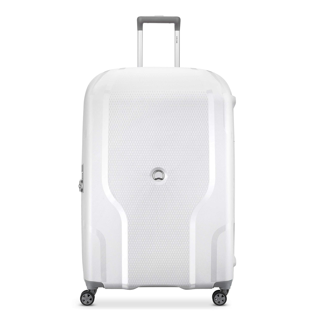DELSEY Paris Clavel Hardside Expandable Luggage with Spinner Wheels ( WHITE , Checked-Large 30 Inch ) WHITE Checked Large 30 Inch U10