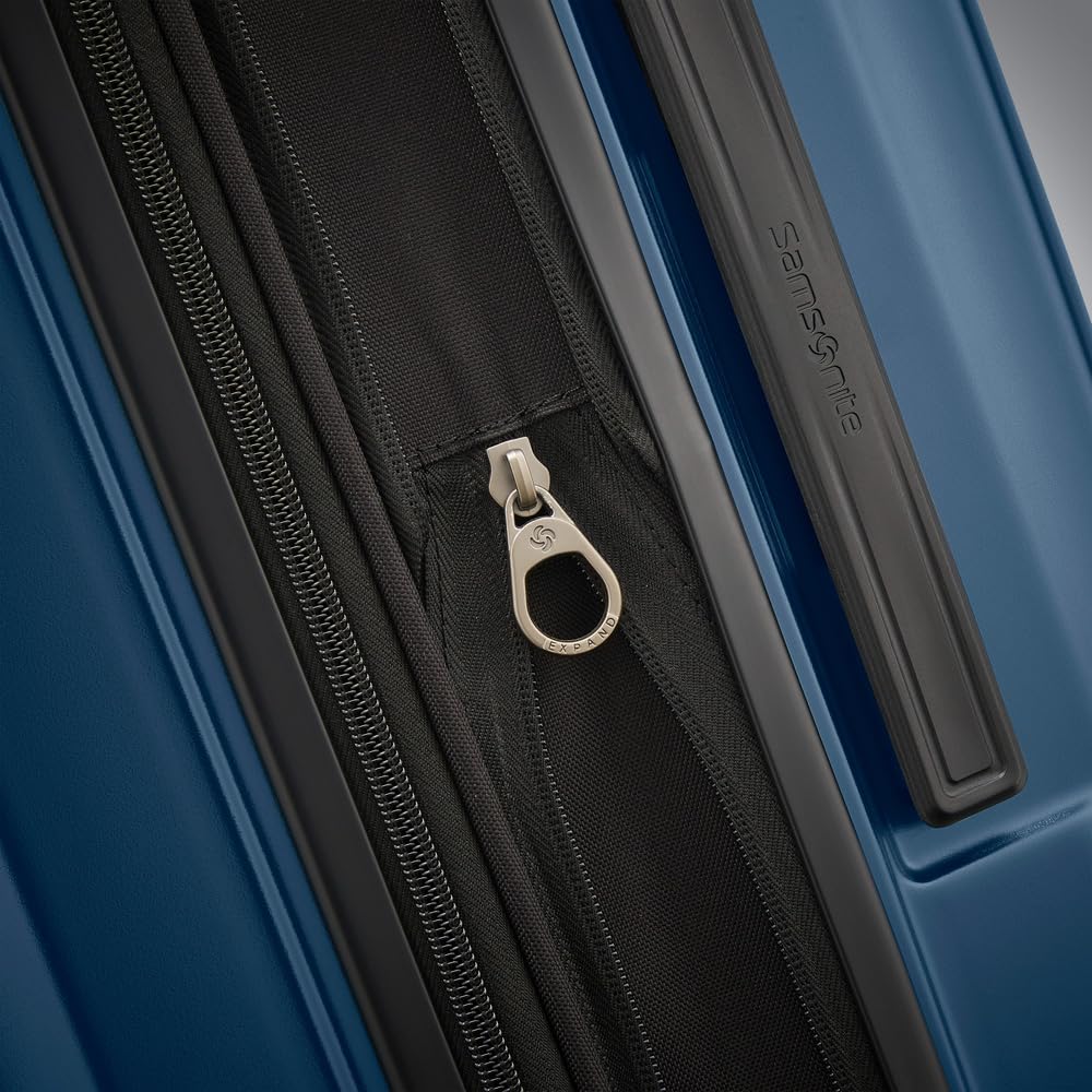 Samsonite Octiv Hardside Spinner ( Blue Denim , Front Pocket Carry-On 21 inch ) Blue Denim Front Pocket Carry On 21 Inch U1