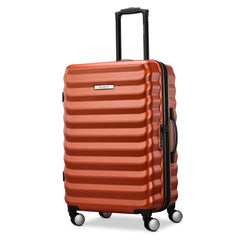 Samsonite Hard-Sided 24-Inch Lightweight Checked Medium Expandable Element Suitcase: Durable, 360 Spinner Wheels, Adjustable Telescopic Handle, TSA-Approved Lock ( Copper Orange , 24-Inch Checked-Medium ) Copper Orange 24 Inch Checked Medium U1