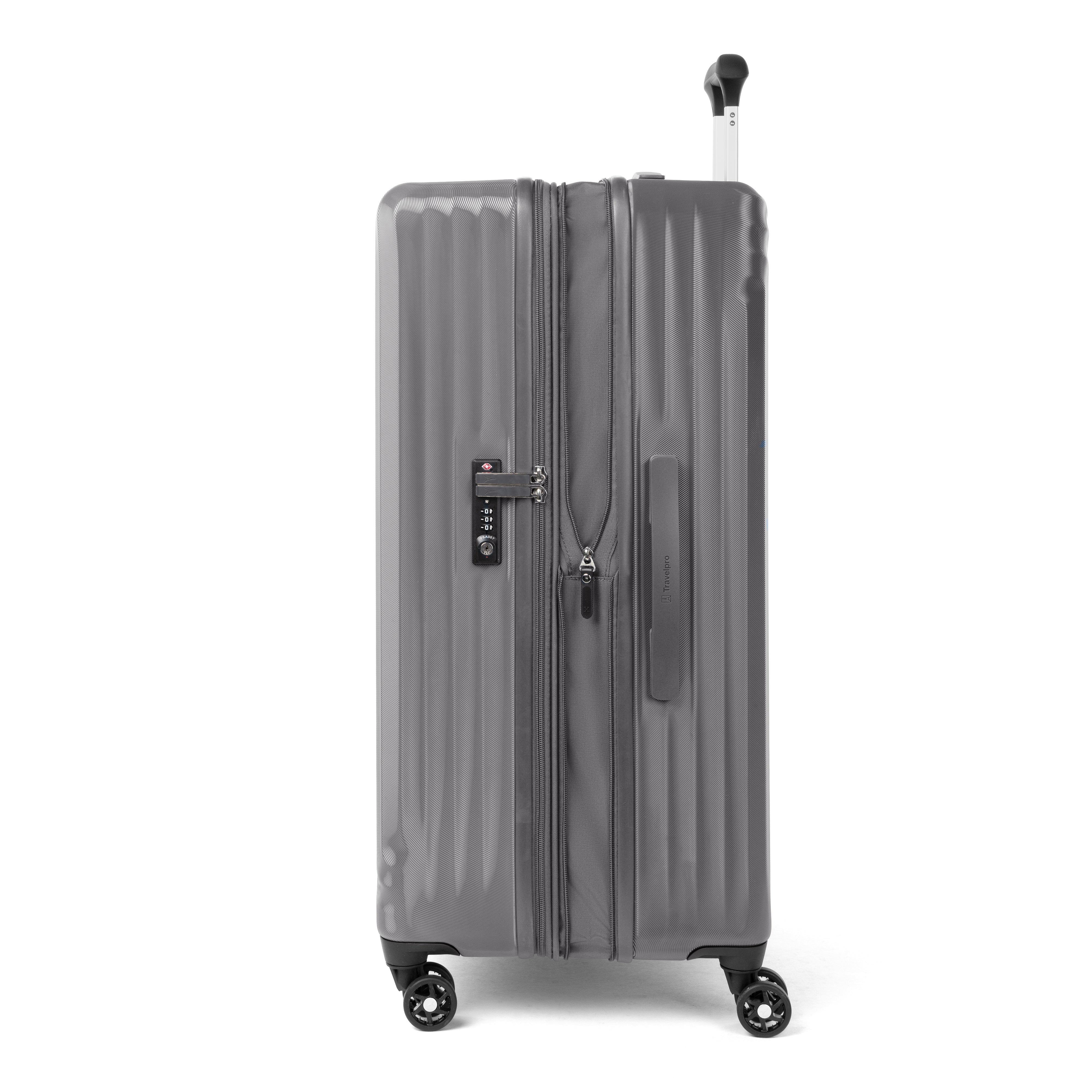 Travelpro Maxlite Air Hardside Expandable Luggage, 8 Spinner Wheels, Lightweight Hard Shell Polycarbonate Shadow Grey Checked Large 28 Inch U9