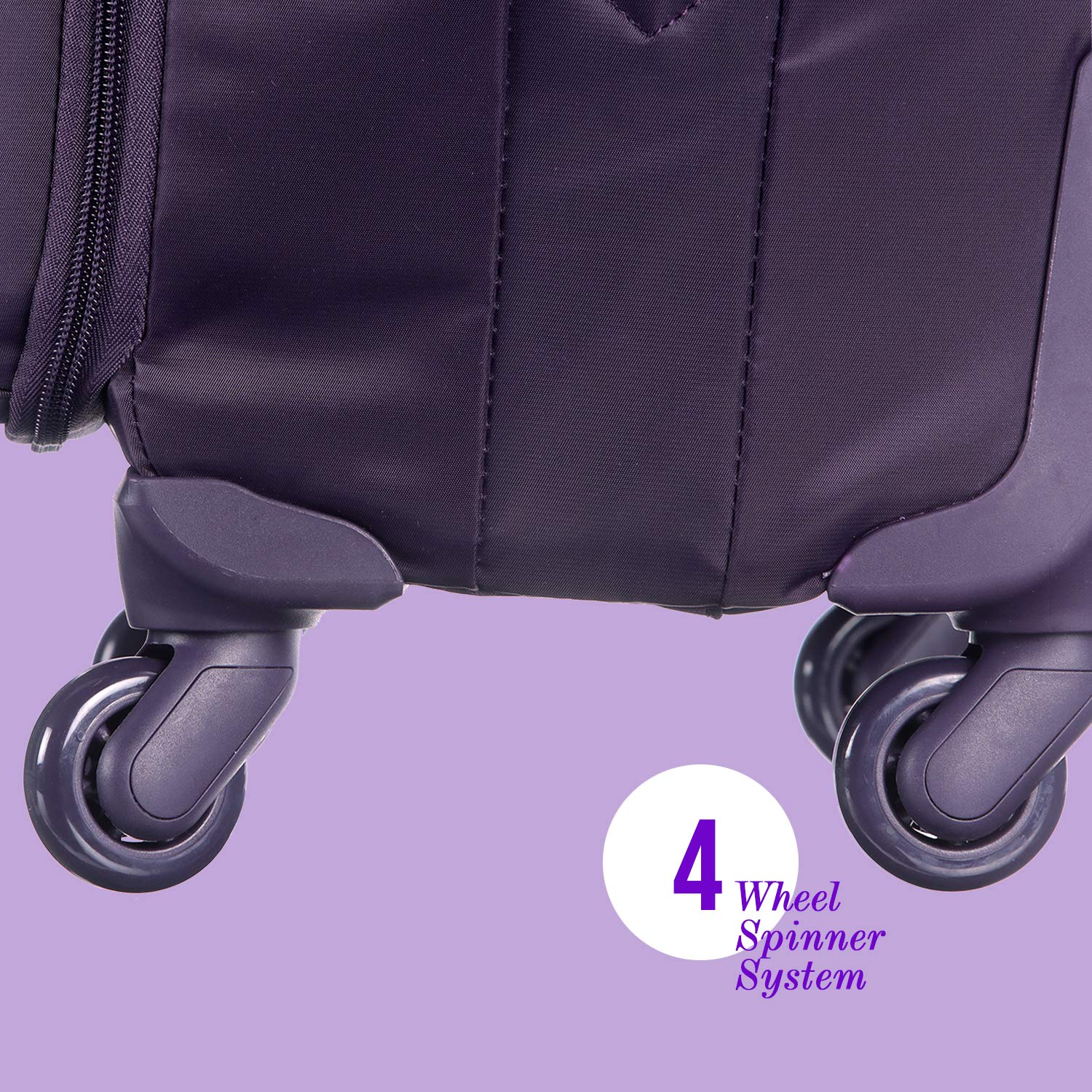 Lipault - Original Plume Spinner 65/24 Luggage - Carry On Suitcase Rolling Bag for Women – Purple   U1