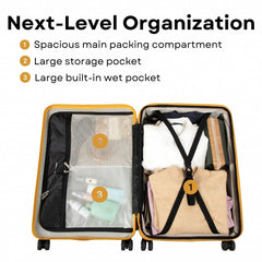 Ricardo Beverly Hills Cambria Hardside Luggage | Stylish Suitcase with Wheels for Effortless Travel, Expandable and Secure TSA-Locked Packing 29-inch Large Checked ( Tortoise , Checked Large 29-Inch ) Tortoise Checked Large 29 Inch U2
