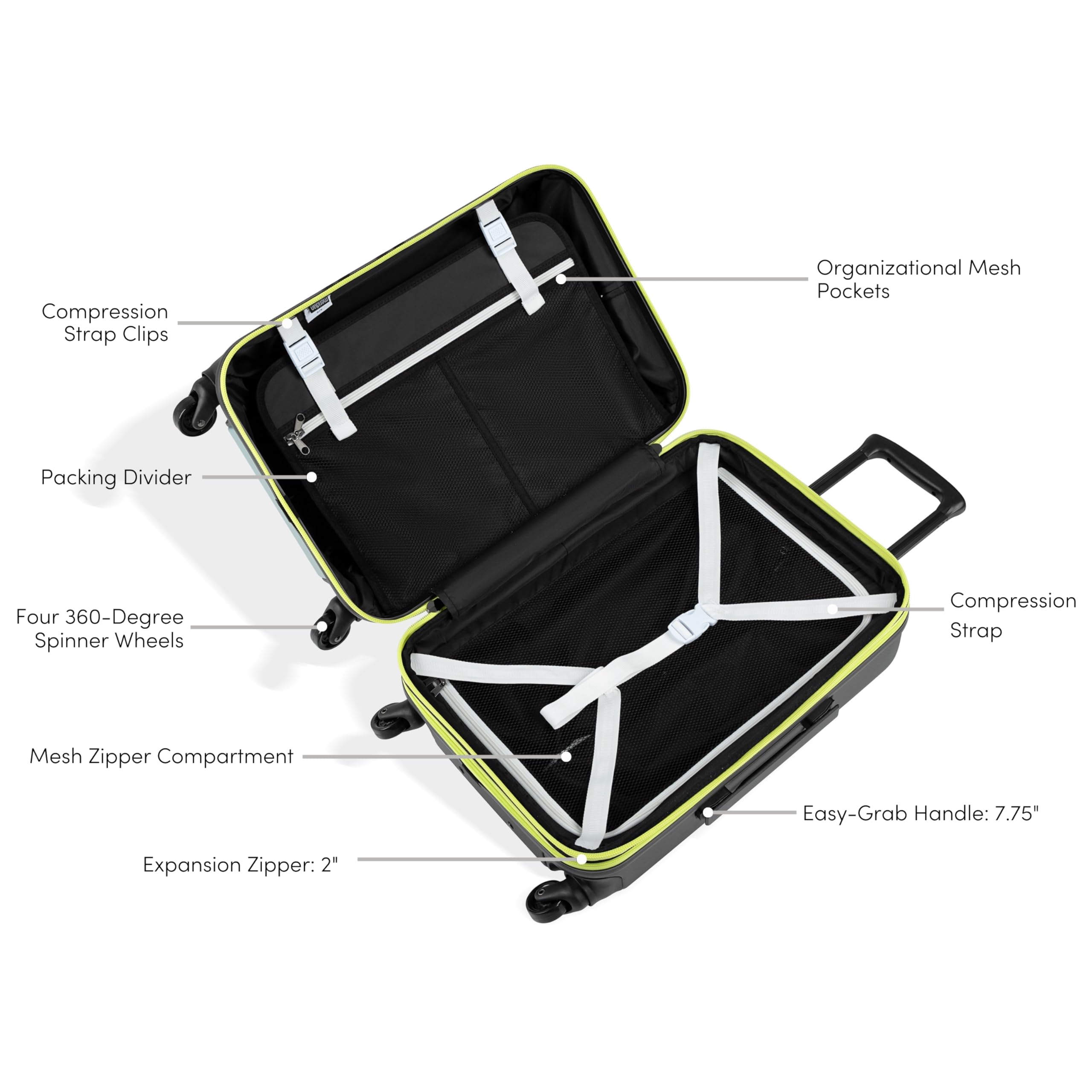 Sherpani Meridian, 22 Inch Carry On Luggage Airline Approved, Rolling Hardside Suitcase 22x14x9, Travel Luggage for Women, Expandable Suitcase, Travel Gift ( St. Lucia , 22-Inch Carry On ) St. Lucia 22 Inch Carry On U1