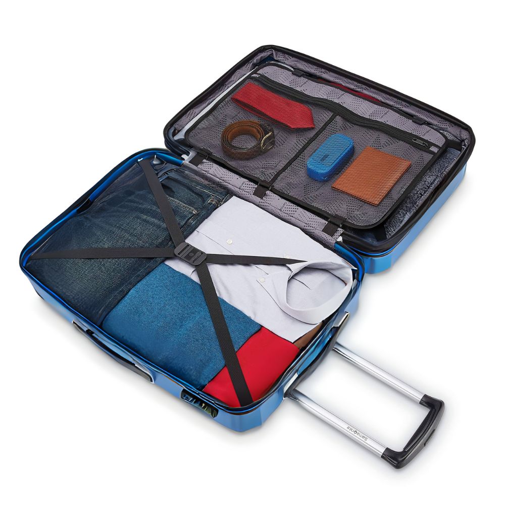 Samsonite Winfield 3 DLX Spinner ( Navy , Checked-Large 28-Inch ) Navy Checked Large 28 Inch U2