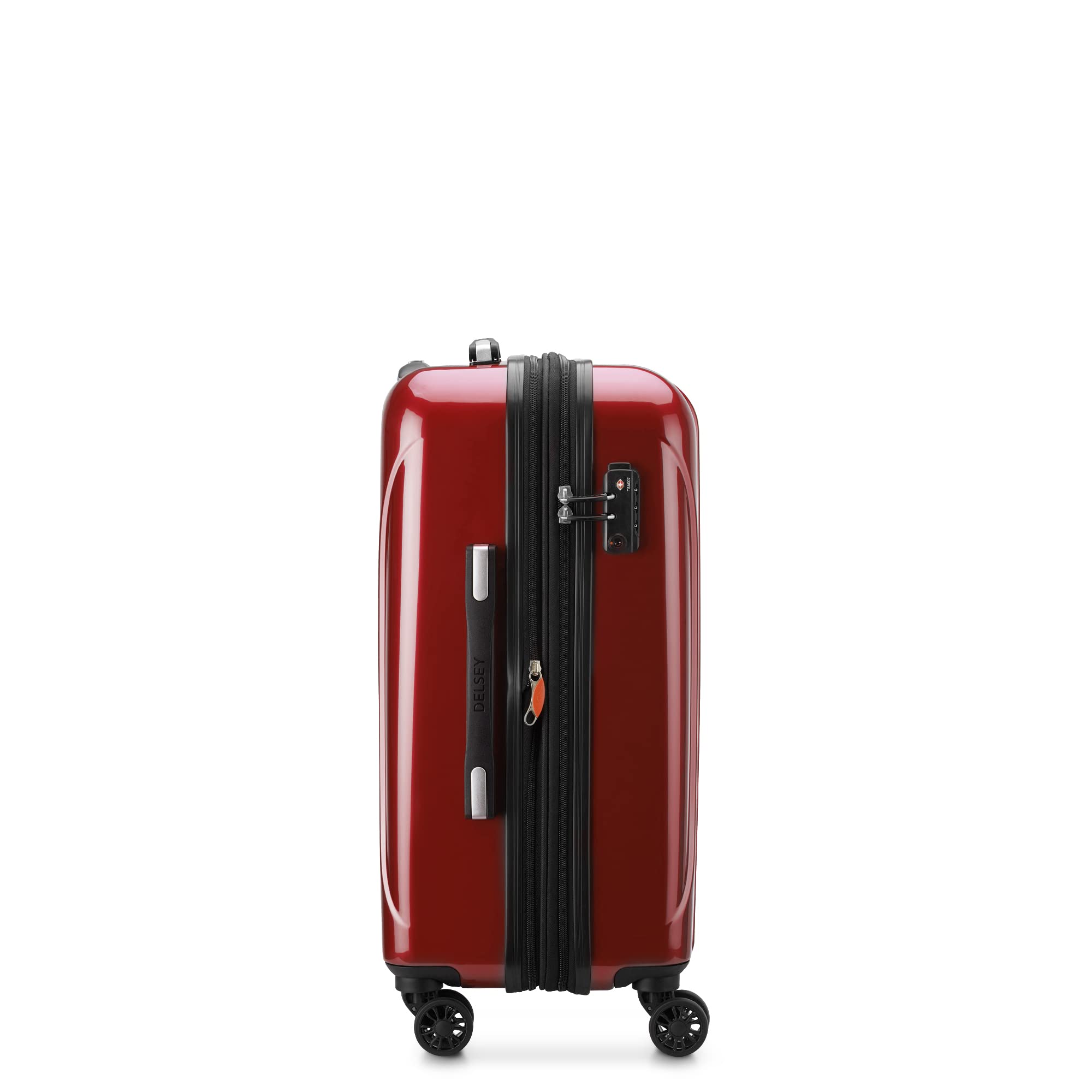 DELSEY Paris Helium Aero Hardside Expandable Luggage with Spinner Wheels ( Brick Red , Carry-On 21 Inch ) Brick Red Carry On 21 Inch U13