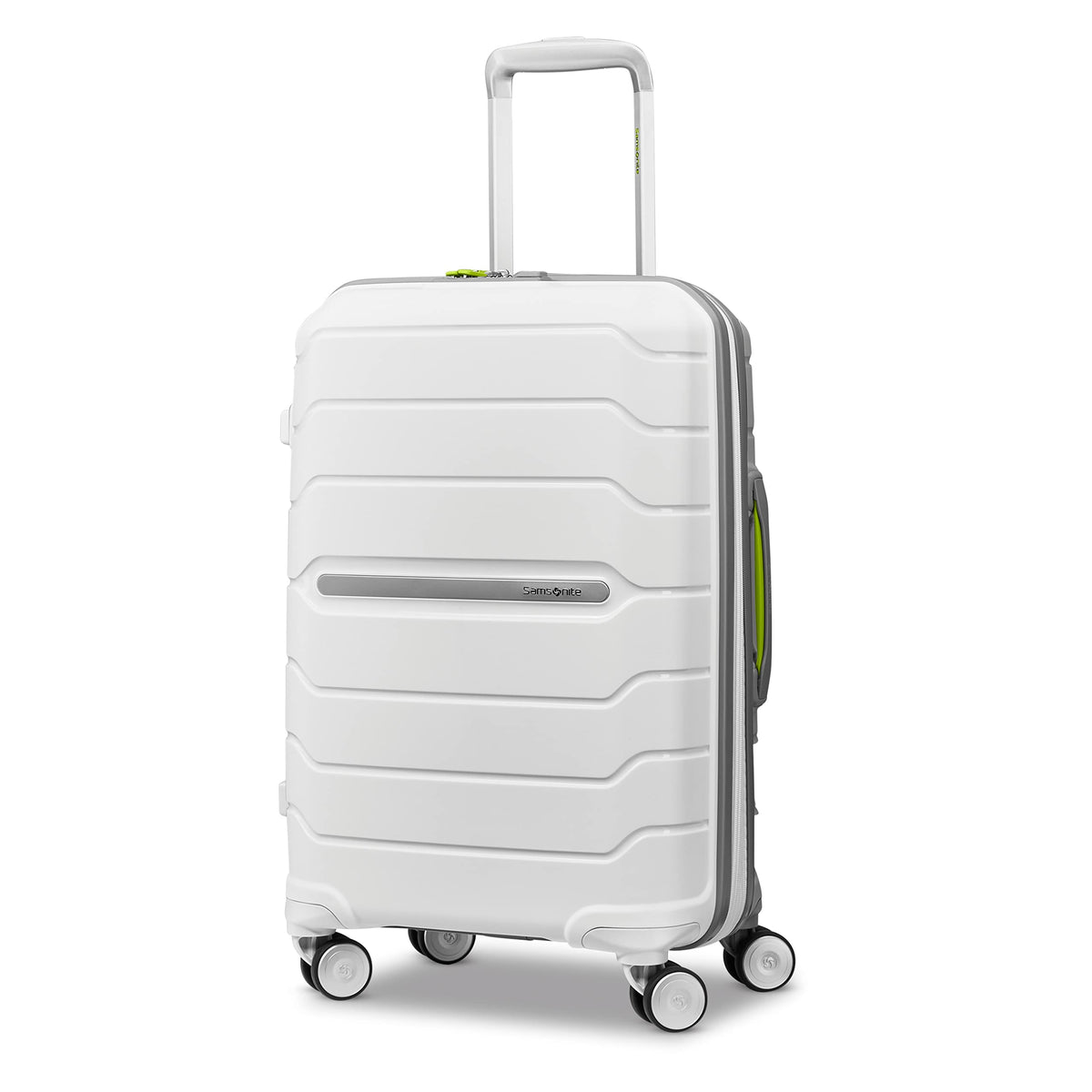 Samsonite Freeform Hardside Expandable with Double Spinner Wheels ( White/Grey , Carry-On 21-Inch ) White/Grey Carry On 21 Inch U5