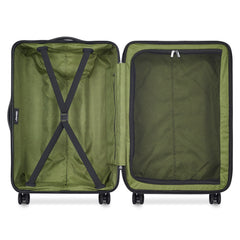 Jeep JH004C Hardside Expandable Luggage with Spinner Wheels ( Avocado , Checked-Medium 24 Inch ) Avocado Checked Medium 24 Inch U1