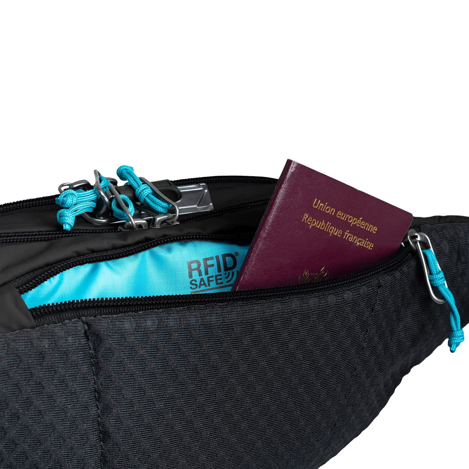 Pacsafe Eco Anti Theft Waist Pack ( ECONYL Black , One Size ) ECONYL Black One Size U3