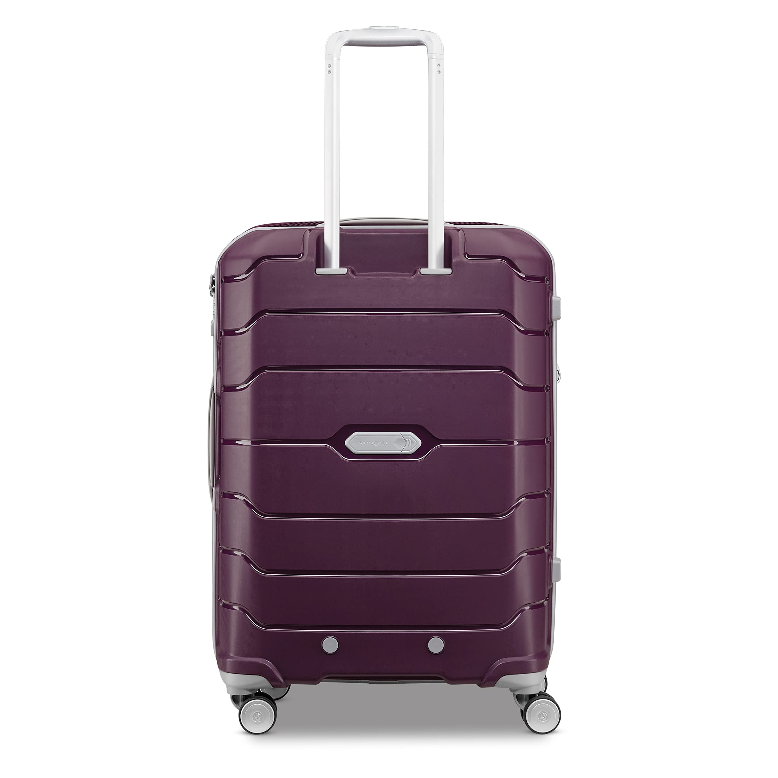 Samsonite Freeform Hardside Expandable with Double Spinner Wheels ( Amethyst Purple , Checked-Medium 24-Inch ) Amethyst Purple Checked Medium 24 Inch U1