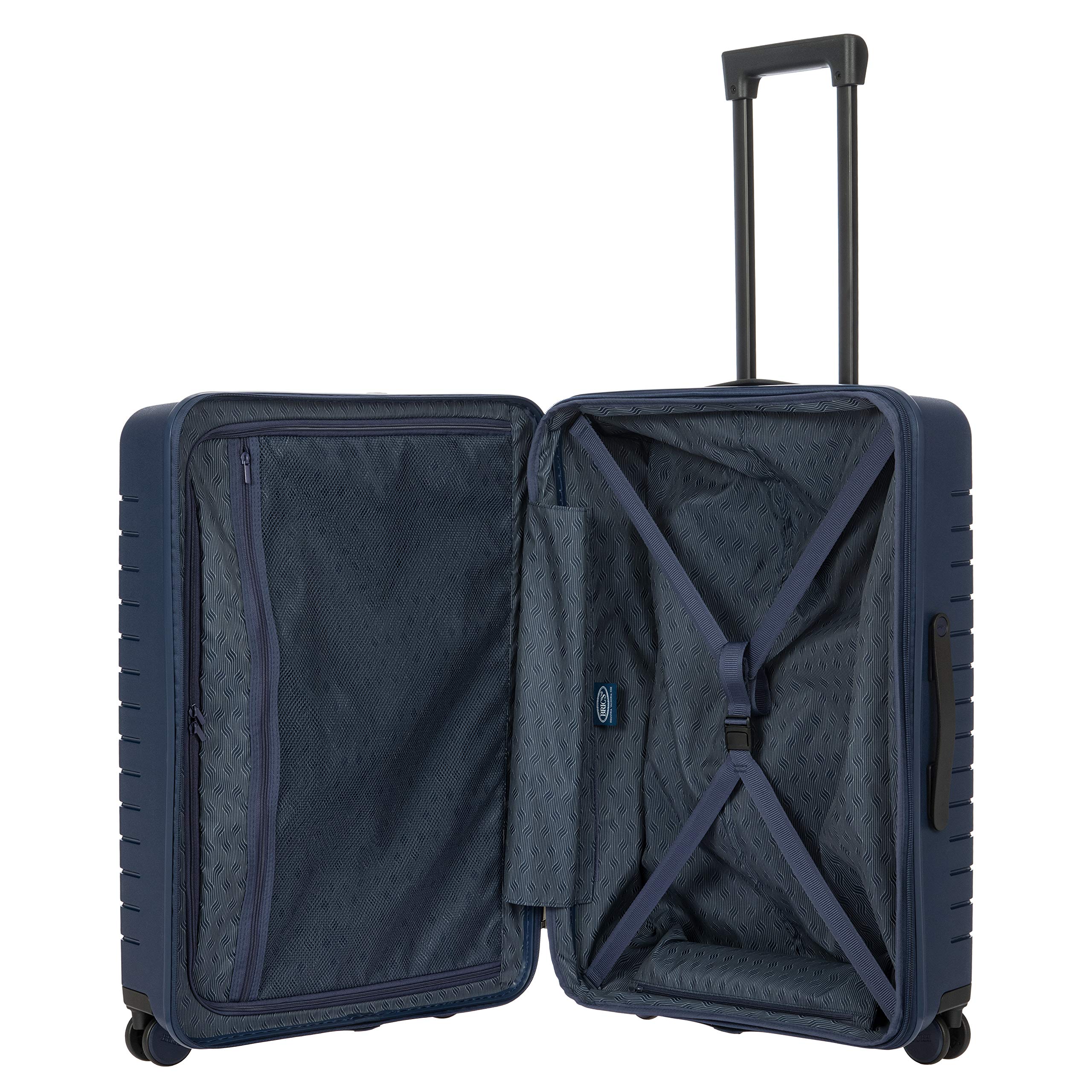 Brics B|Y Ulisse Expandable Spinner Suitcase, Lightweight Polypropylene Hard Shell Luggage with 360 Rubber-Coated Double Wheels, TSA-Approved Lock and Organized Interior - 28 Inch ( Ocean Blue , One Size ) Ocean Blue One Size U1