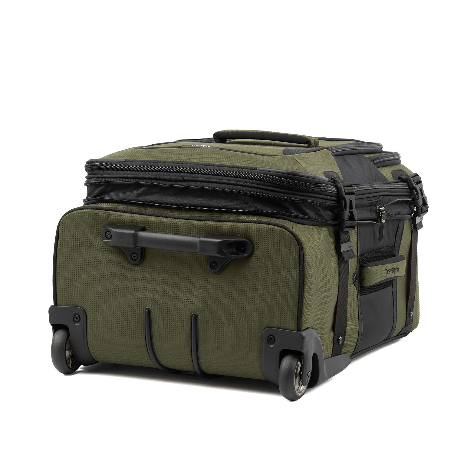 Travelpro Unisex-Adult Bold Softside Expandable Rollaboard Upright Luggage ( Olive/Black , Checked-Medium 25-Inch ) Olive/Black Checked Medium 25 Inch U2