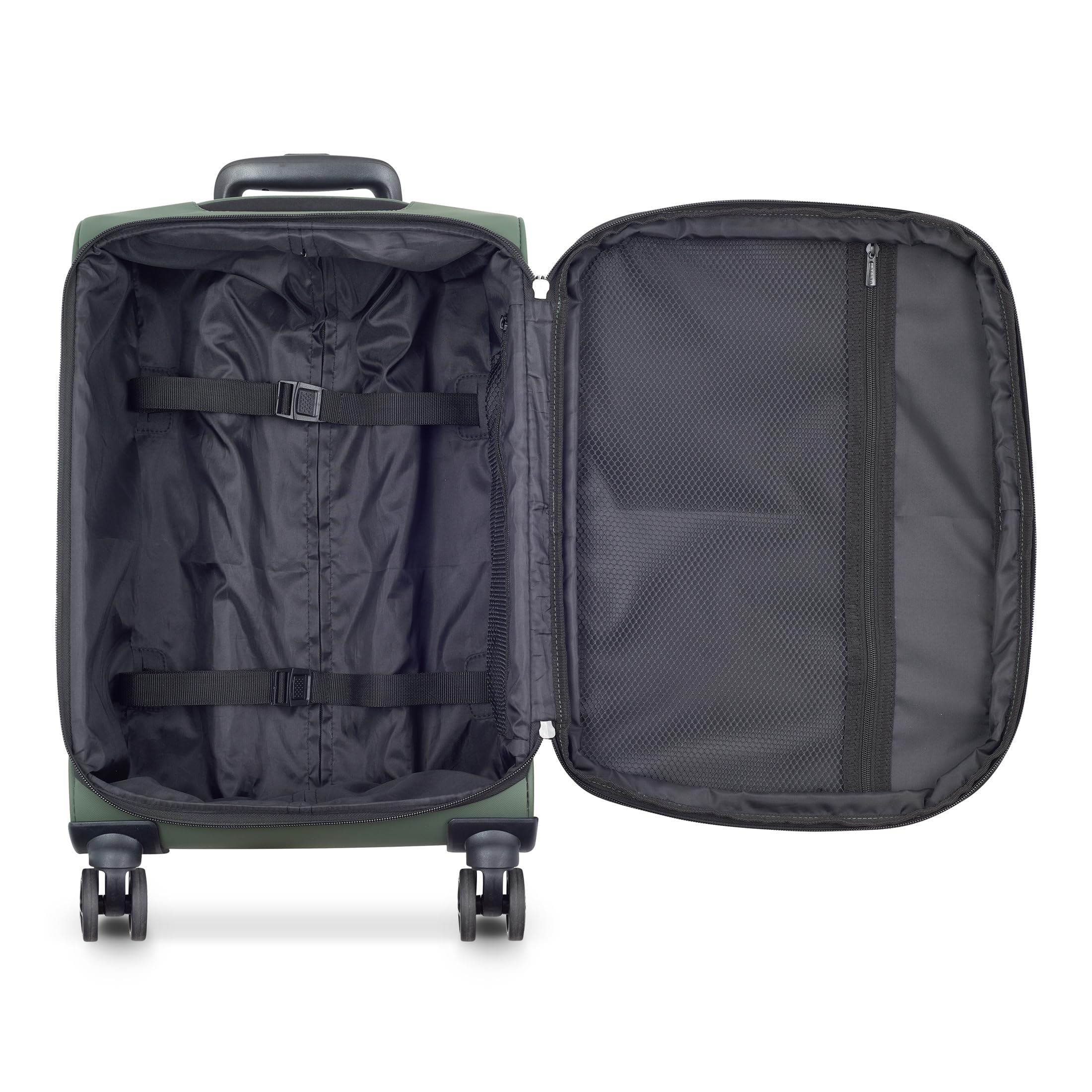DELSEY Paris Sky Lite Softside Expandable Luggage with Spinner Wheels ( Green , Carry on 19 Inch ) Green Carry On 19 Inch U1