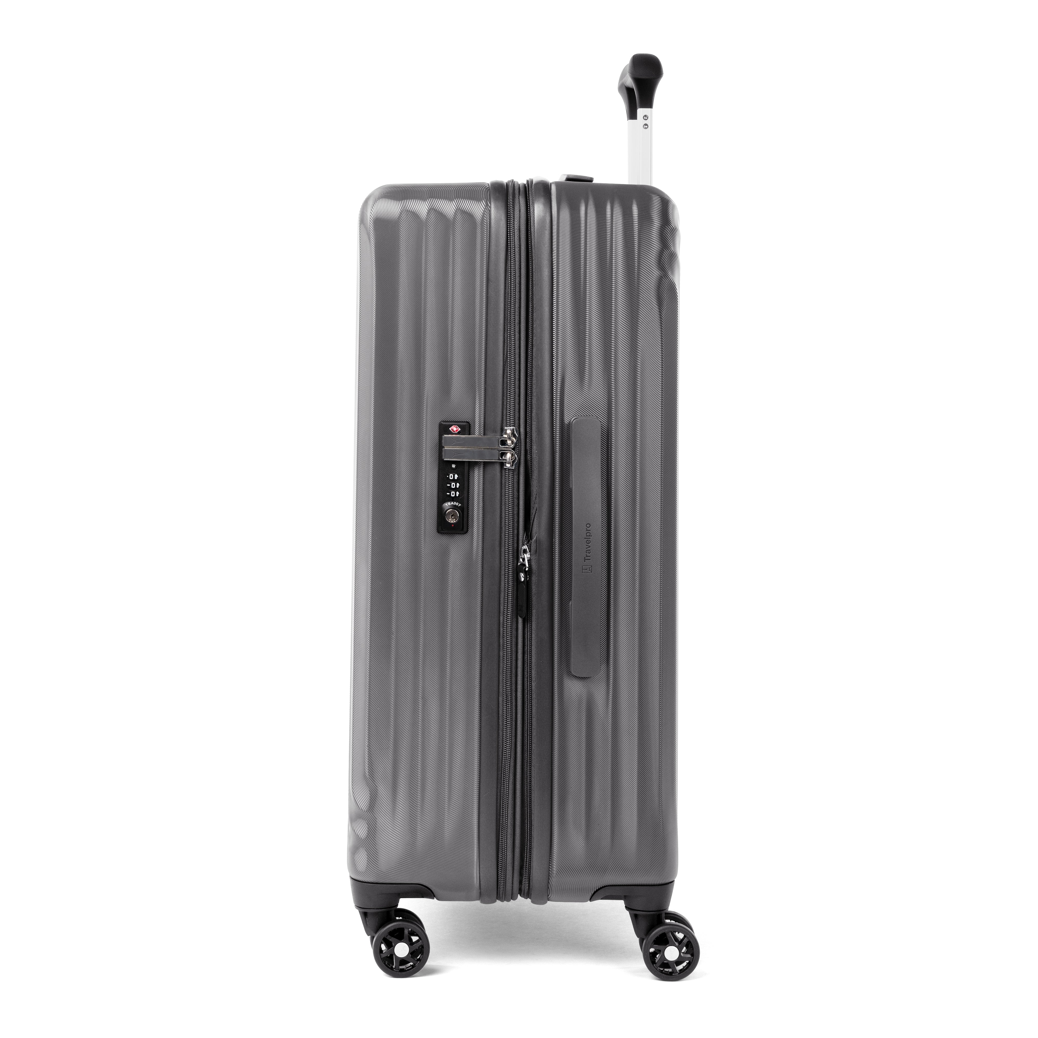 Travelpro Maxlite Air Hardside Expandable Luggage, 8 Spinner Wheels, Lightweight Hard Shell Polycarbonate ( Shadow Grey , Checked-Medium 25-Inch ) Shadow Grey Checked Medium 25 Inch U10