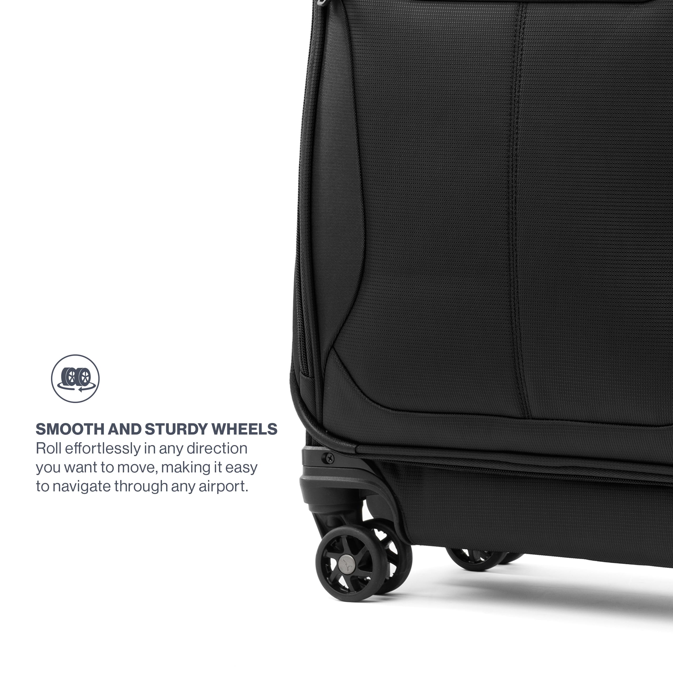 Travelpro Tourlite Softside Expandable Luggage with 4 Spinner Wheels, Lightweight Suitcase, Men and Women ( Black , Carry-On 21-Inch ) Black Carry On 21 Inch U56