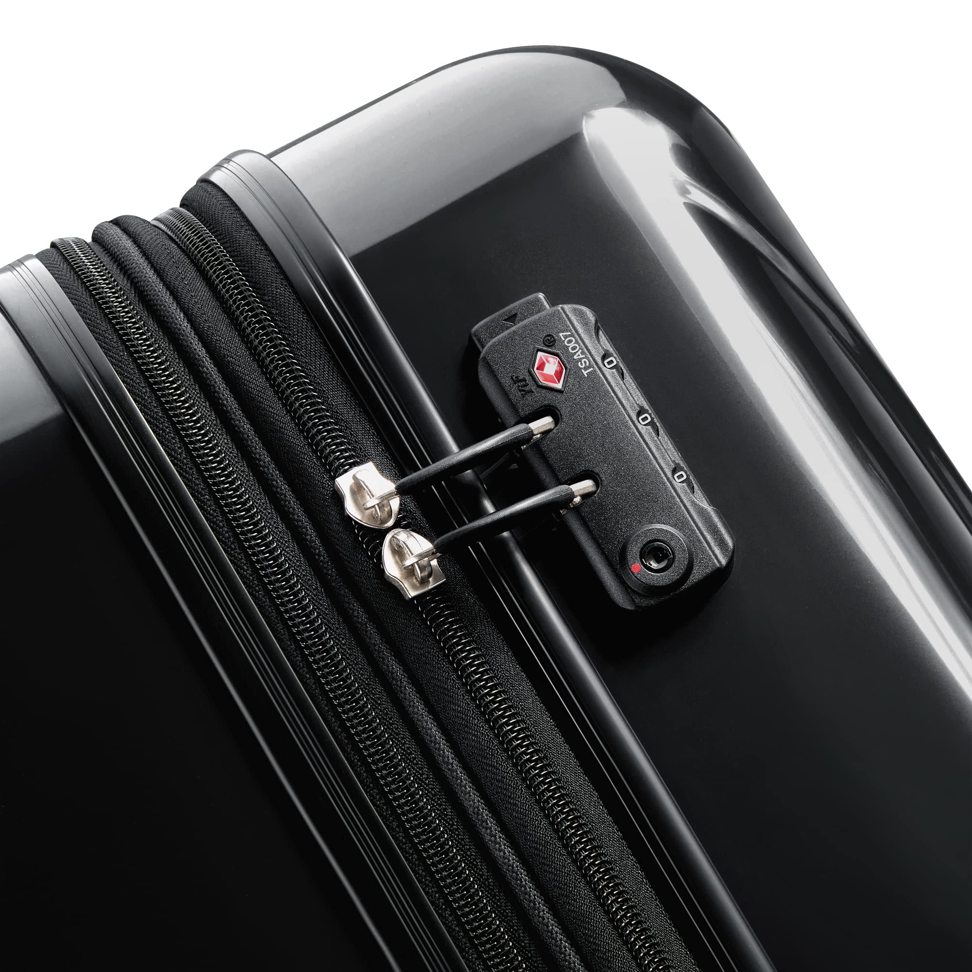 DELSEY Paris Helium Aero Hardside Expandable Luggage with Spinner Wheels Black Checked Medium 25 Inch U19