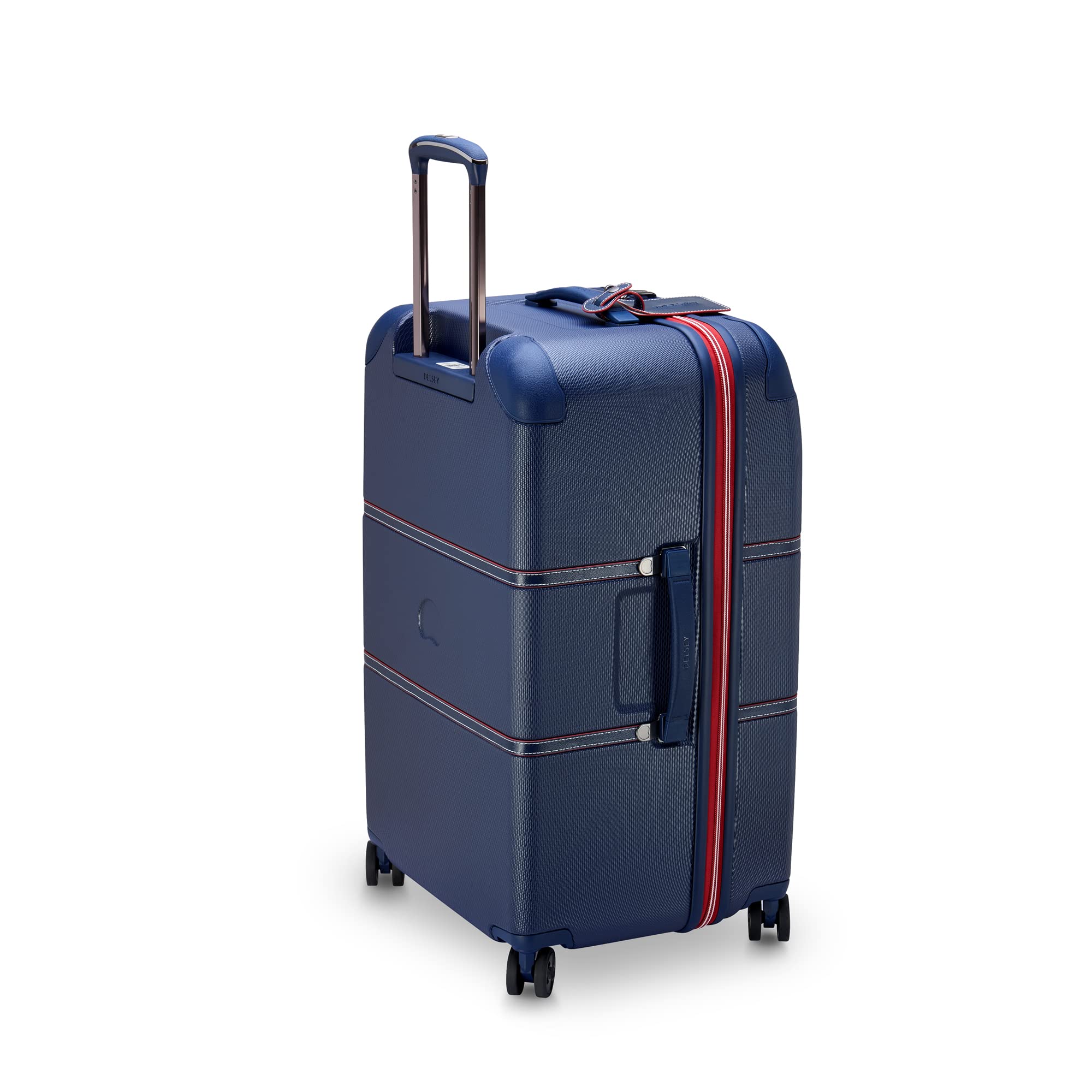 DELSEY Paris Chatelet Air 2.0 Hardside Luggage with Spinner Wheels ( Navy , Checked-26 Inch Trunk ) Navy Checked 26 Inch Trunk U1