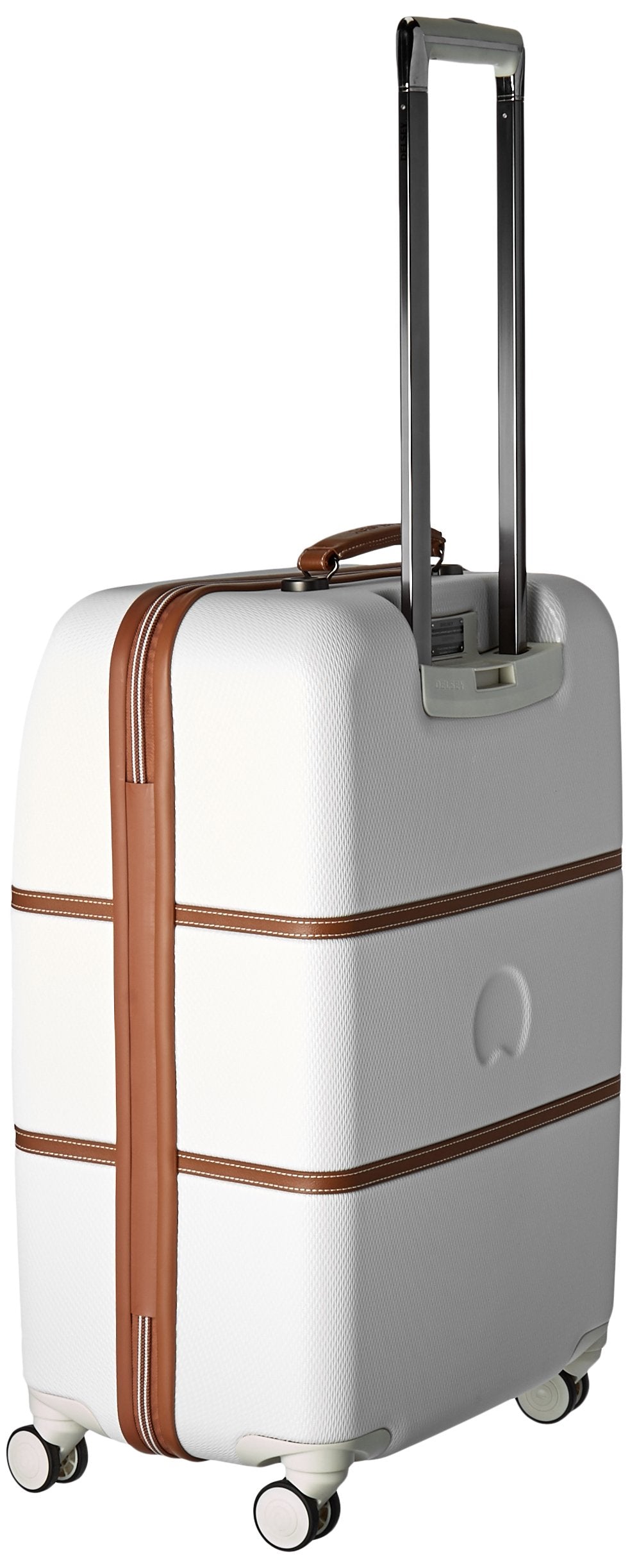 DELSEY Paris Chatelet Air 2.0 Hardside Luggage with Spinner Wheels ( Champagne White , Checked-Medium 24 Inch, with Brake ) Champagne White Checked Medium 24 Inch With Brake U12