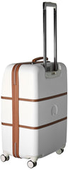 DELSEY Paris Chatelet Air 2.0 Hardside Luggage with Spinner Wheels ( Champagne White , Checked-Medium 24 Inch, with Brake ) Champagne White Checked Medium 24 Inch With Brake U11
