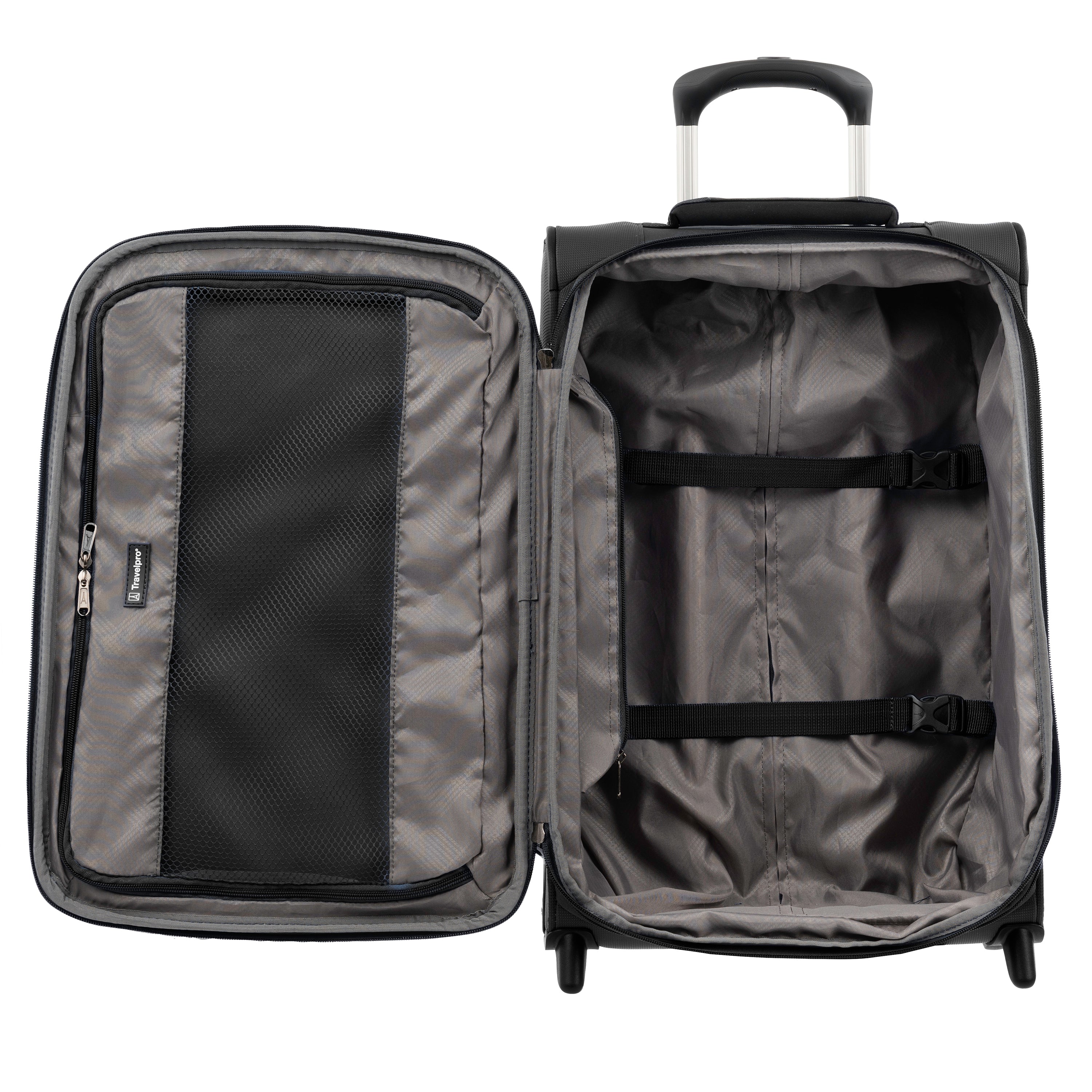 Travelpro Tourlite Softside Expandable Upright 2 Wheel Luggage, Lightweight Suitcase, Men and Women Black One Size U7
