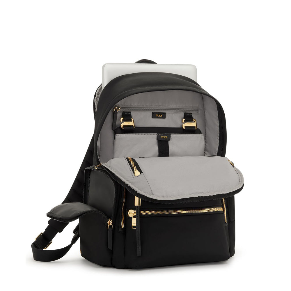TUMI Celina Backpack ( Black/Gold , One Size ) Black/Gold One Size U1