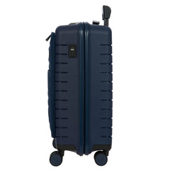 Brics B|Y Ulisse Carry-On Spinner  Lightweight Hard Shell Luggage, Smooth 360 Double Wheels, TSA Combination Lock, USB Port & Interior Organization - 21 Inch with Pocket ( Ocean Blue , One Size ) Ocean Blue One Size U1