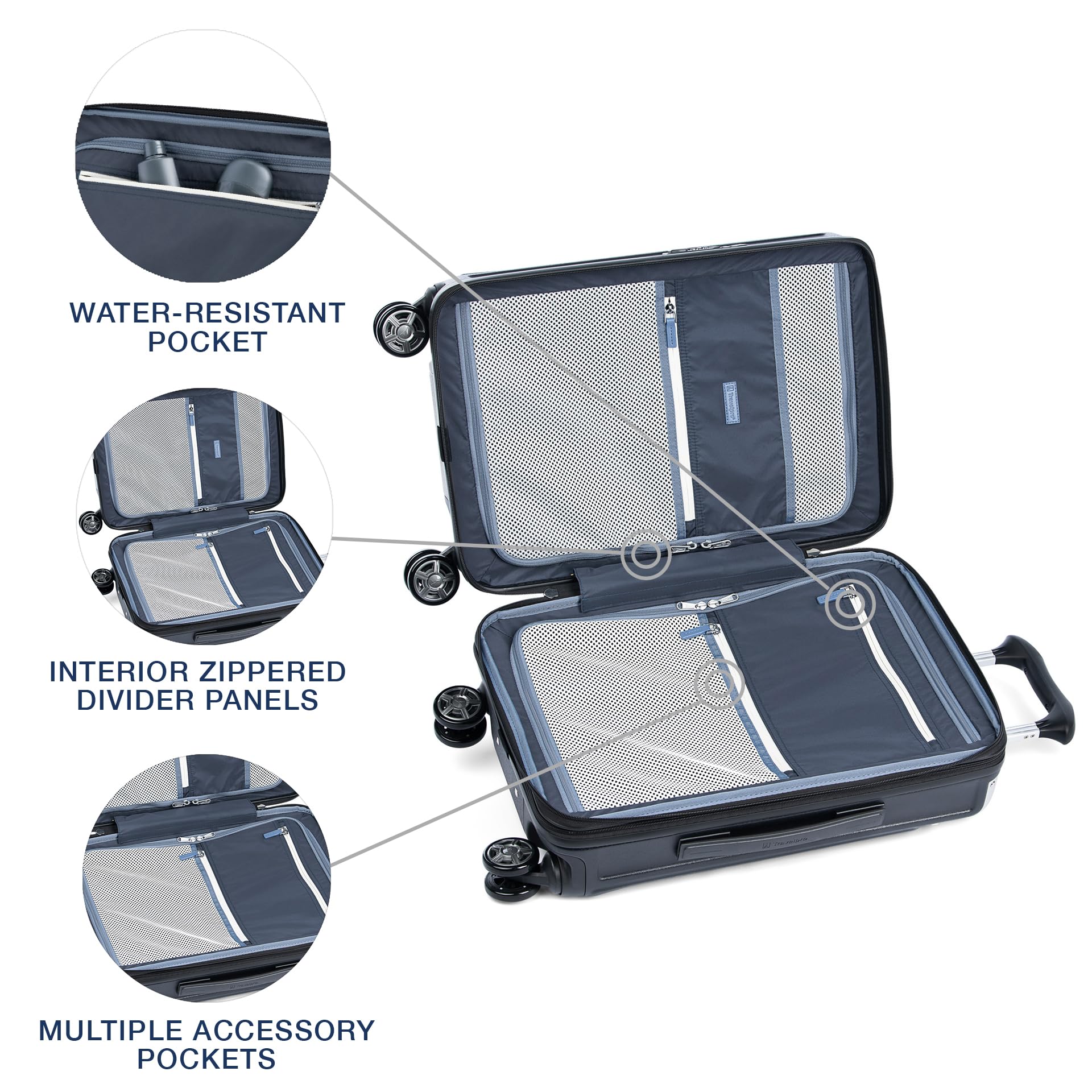 Travelpro Platinum Elite Hardside Expandable Spinner Wheel Luggage TSA Lock Hard Shell Polycarbonate Suitcase ( Shadow Black , Carry-on 21-Inch ) Shadow Black Carry On 21 Inch U2