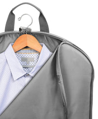 WallyBags® 45” Deluxe Extra Capacity Travel Garment Bag with two accessory ( Grey , 45-inch ) Grey 45 Inch U2