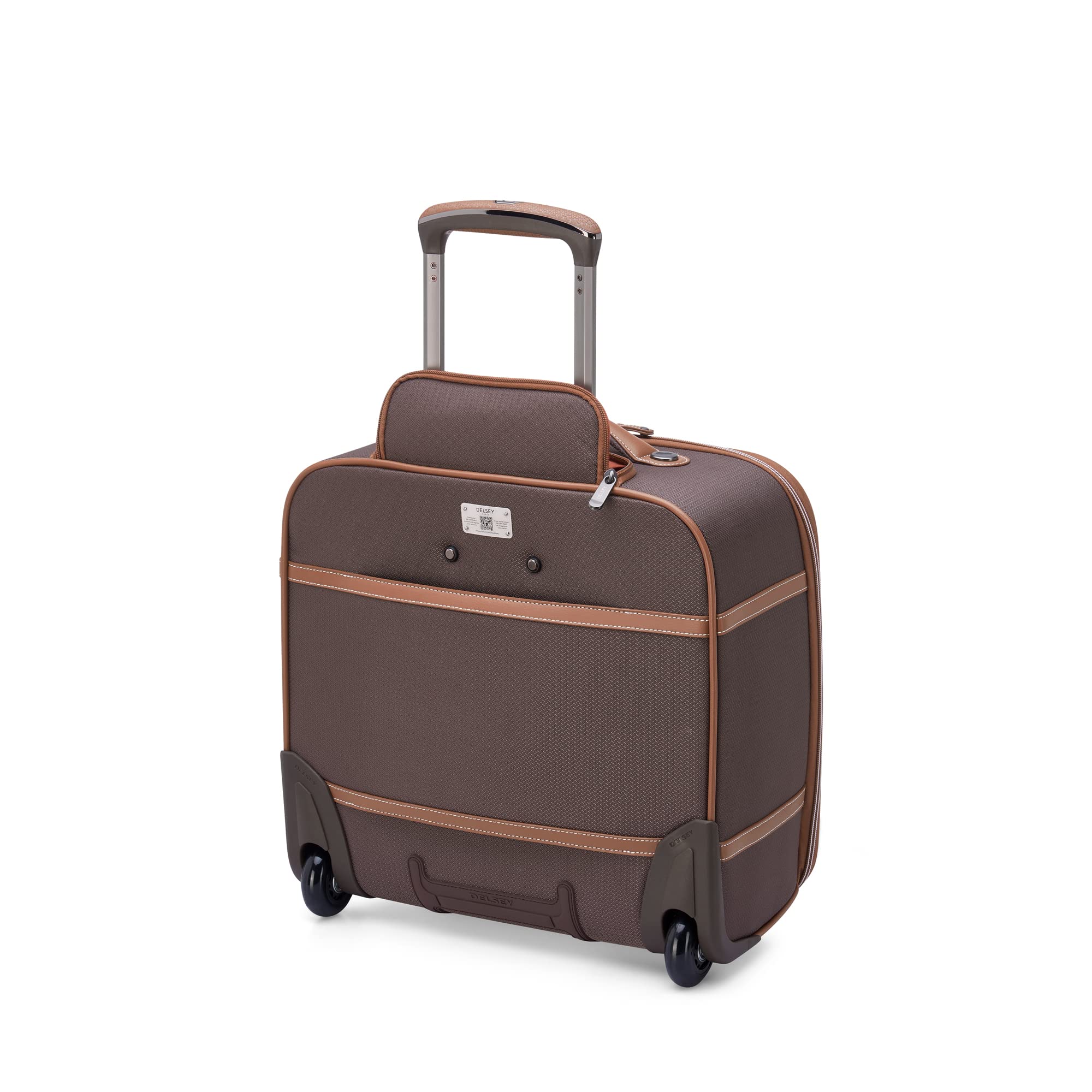 DELSEY Paris Chatelet Air 2.0 Softside Luggage Under-Seater with 2 Wheels ( Brown , Carry-on 16 Inch ) Brown Carry On 16 Inch U3