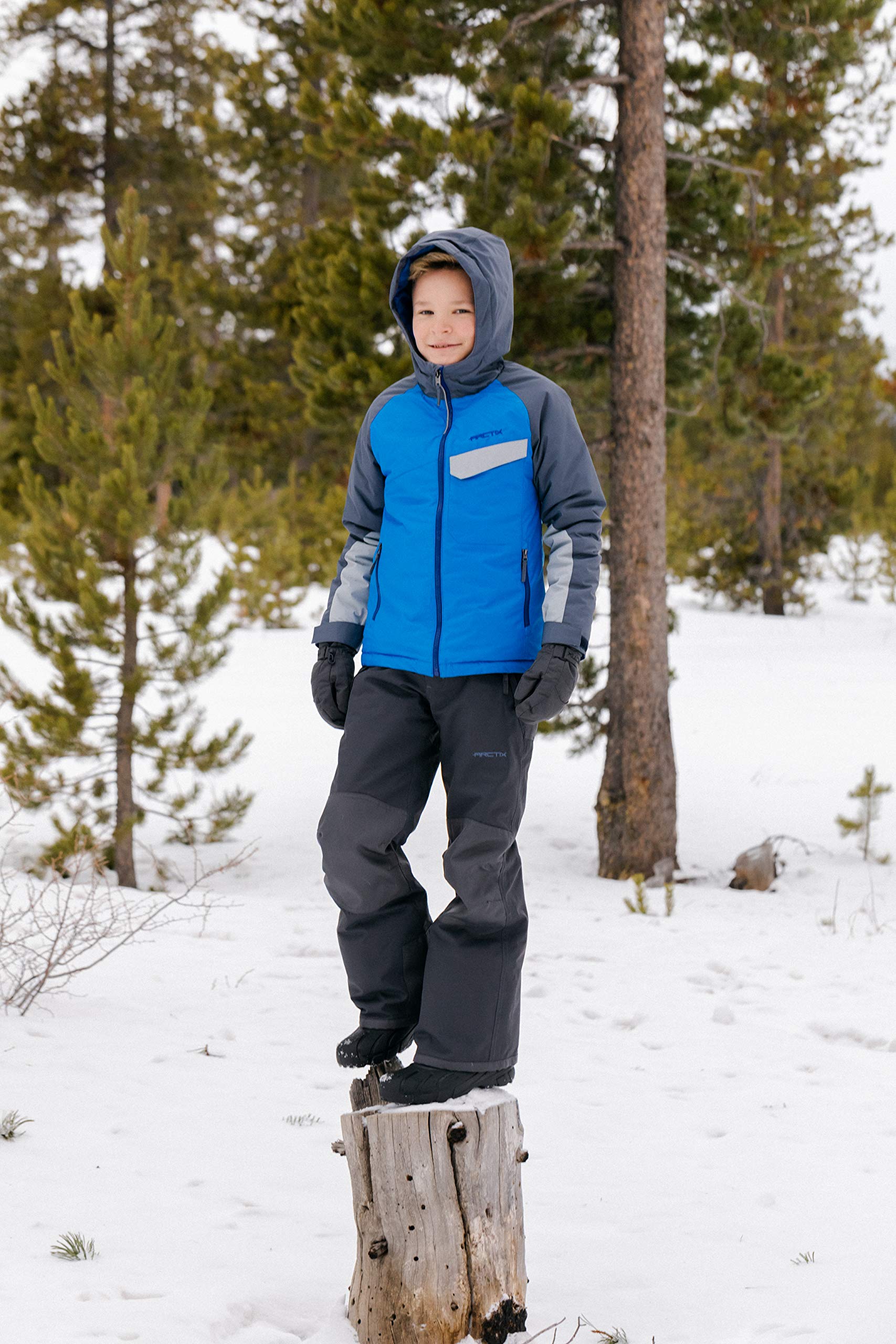 Arctix Kids Snow Pants with Reinforced Knees and Seat ( Charcoal , Medium ) Charcoal Medium U5