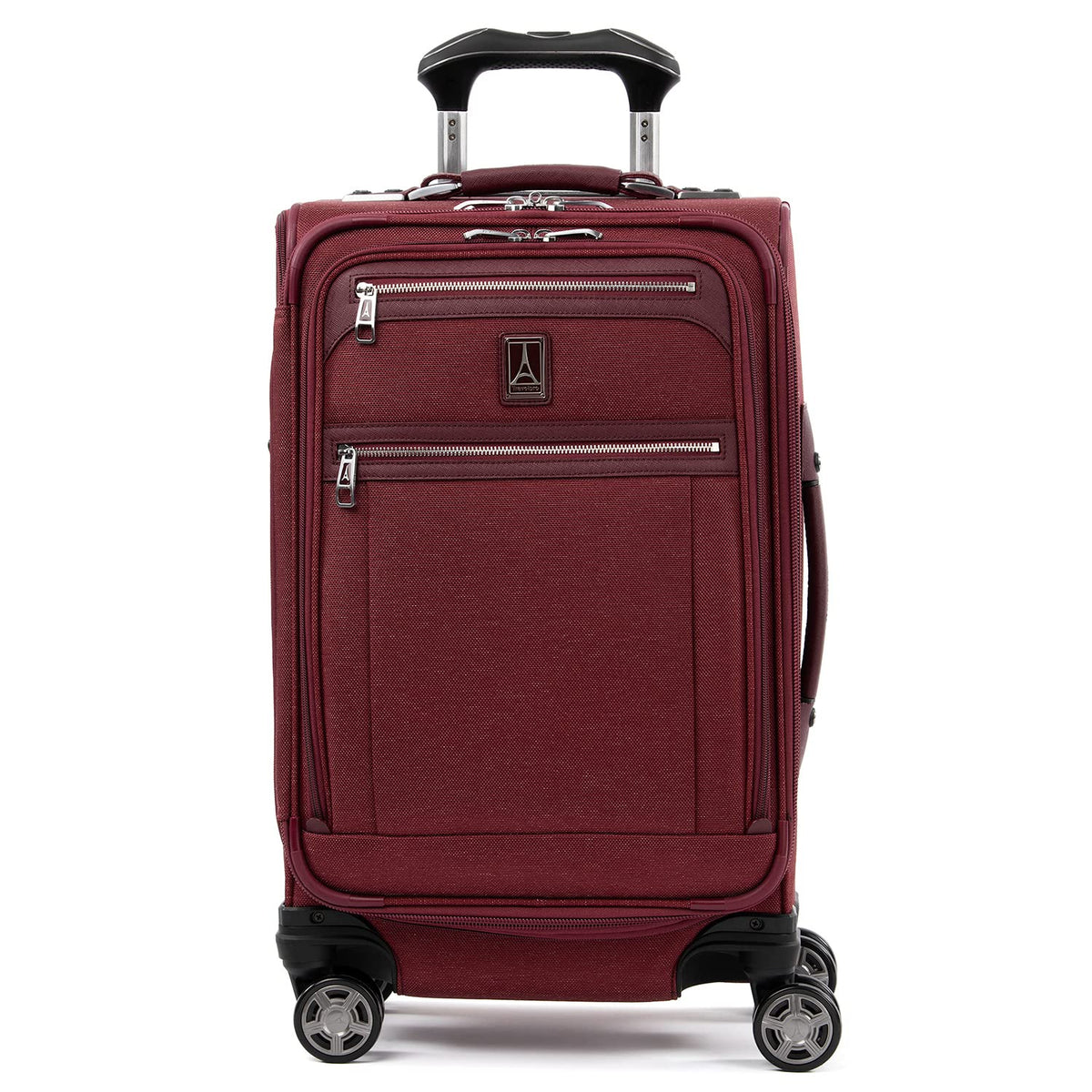 Travelpro Platinum Elite Softside Expandable Checked Luggage, 8 Wheel Spinner Large Suitcase, TSA Lock, Men and Women ( Bordeaux Red , Carry-On 21-Inch ) Bordeaux Red Carry On 21 Inch U8