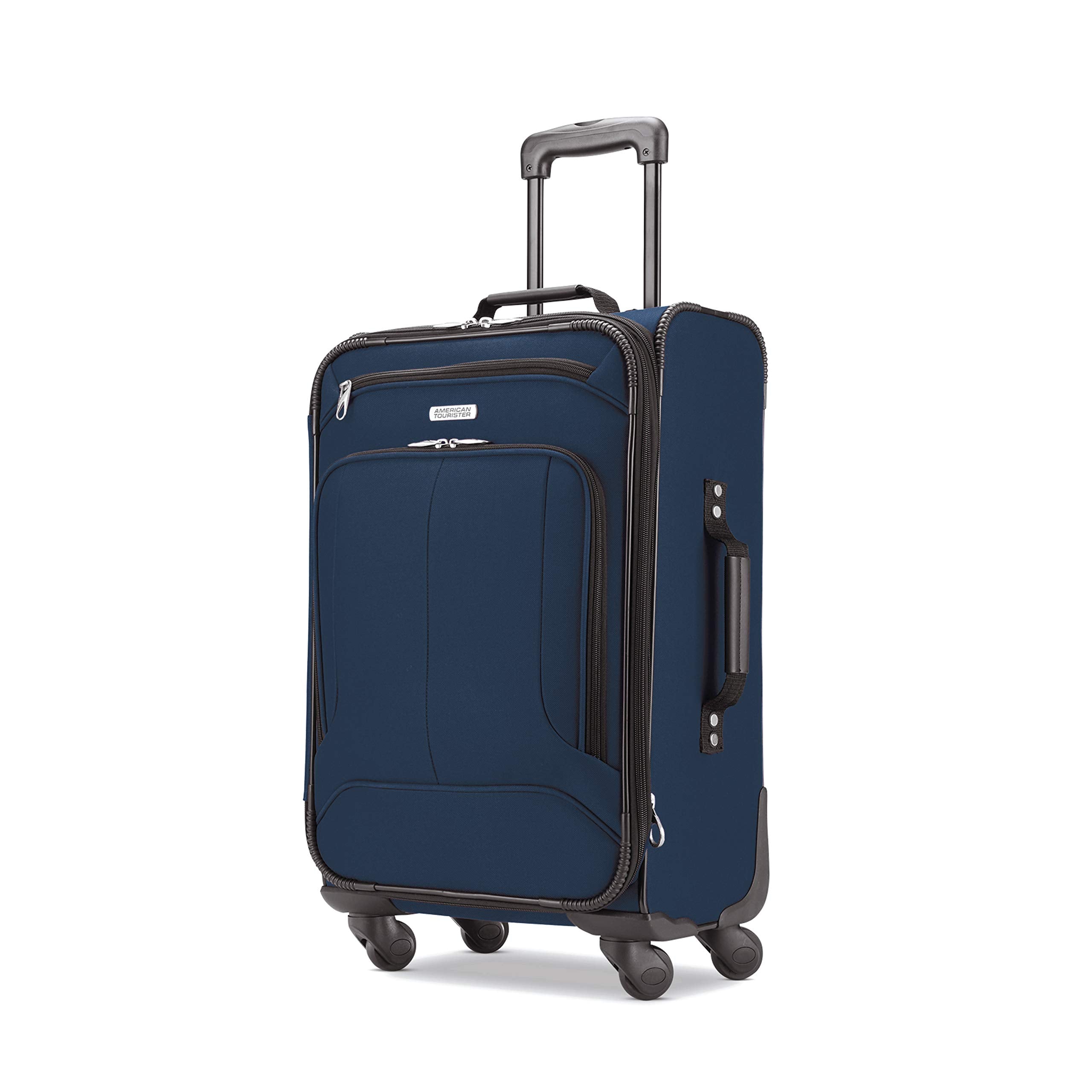 American Tourister Pop Max Softside Luggage with Spinner Wheels ( Navy , 3-Piece Set (21/25/29) ) Navy 3 Piece Set 21 25 29 U10