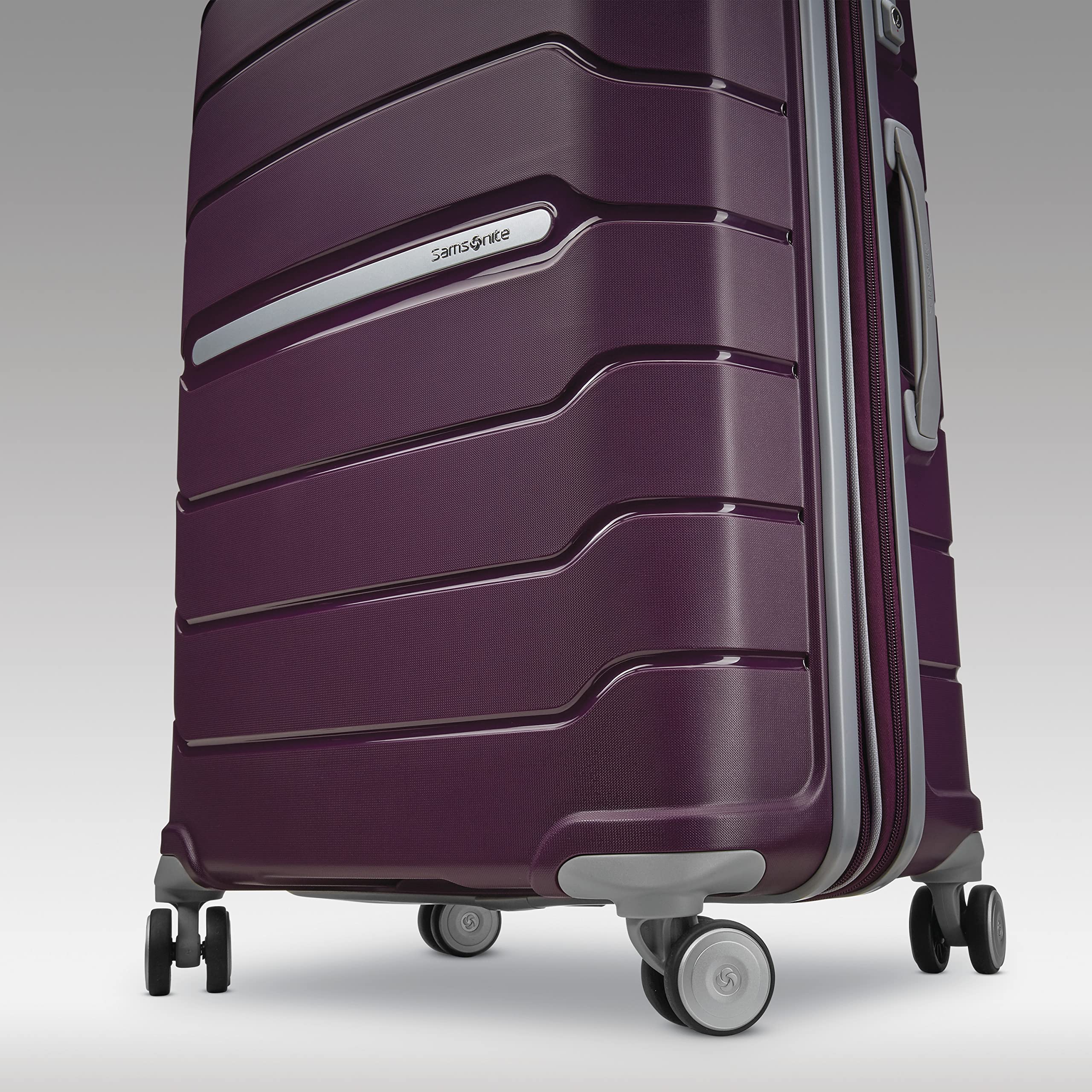 Samsonite Freeform Hardside Expandable with Double Spinner Wheels ( Amethyst Purple , Checked-Large 28-Inch ) Amethyst Purple Checked Large 28 Inch U14