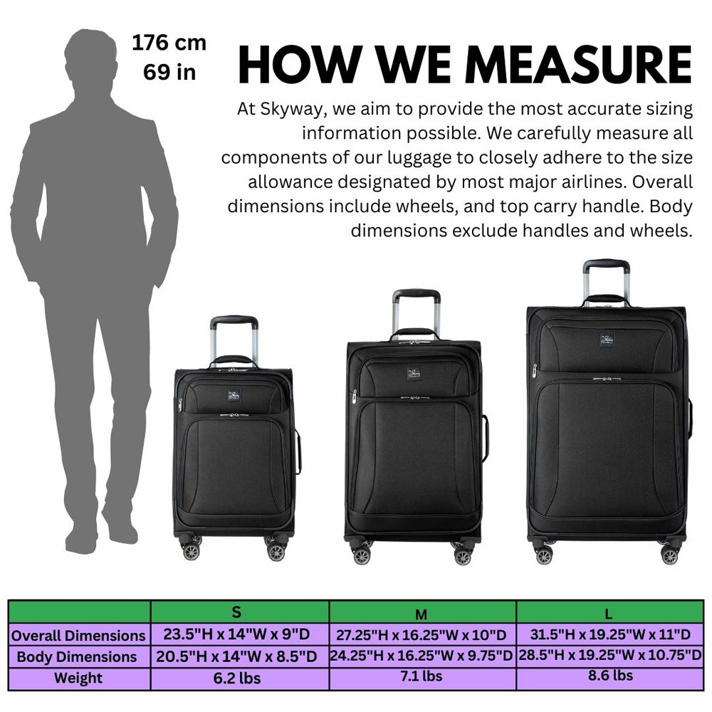 Skyway Epic Softside Expandable Luggage with Spinner Wheels ( Black , Carry-On 20-Inch ) Black Carry On 20 Inch U3